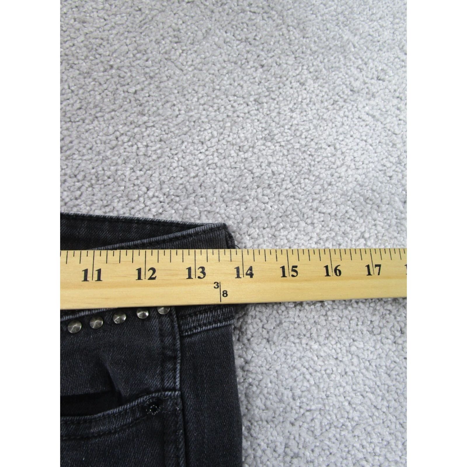 Free People Free People Jeans Womens 26 Black Denim Skinny Ripped Studded Size 26" / US 2 / IT 38 - 7 Thumbnail