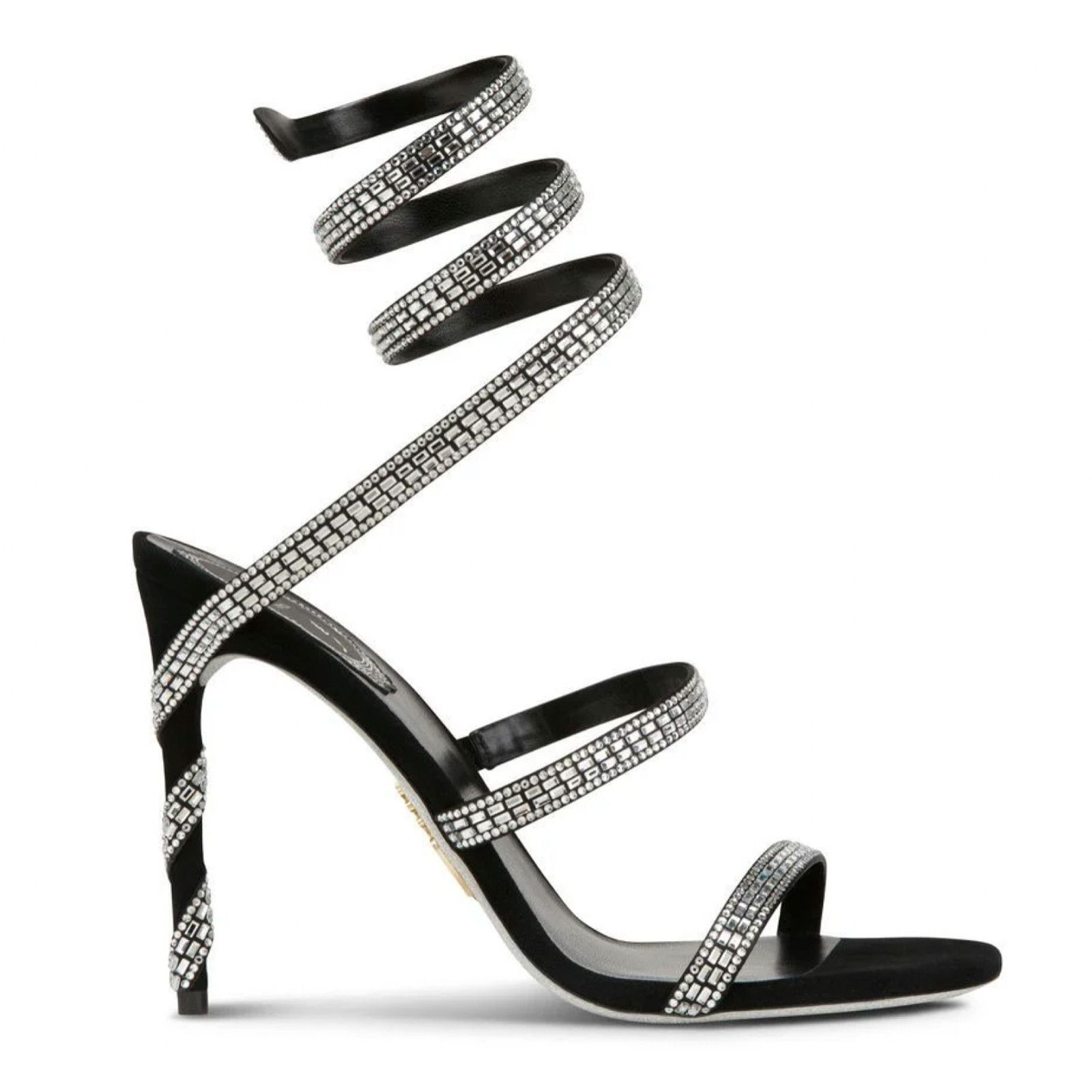 Margot Crystal Ankle Wrap Strap Sandal Heel Pump 38.5
