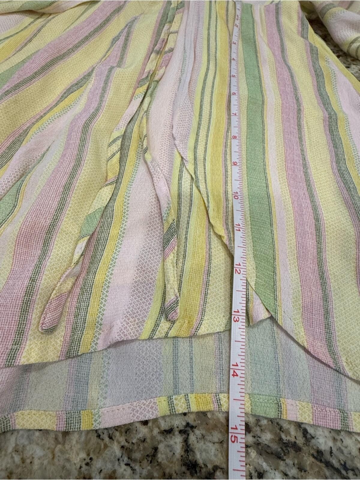 Other Le Lis pastel stripe romper open back pink green yellow SZ M Size 32" / US 10 / IT 46 - 11 Thumbnail