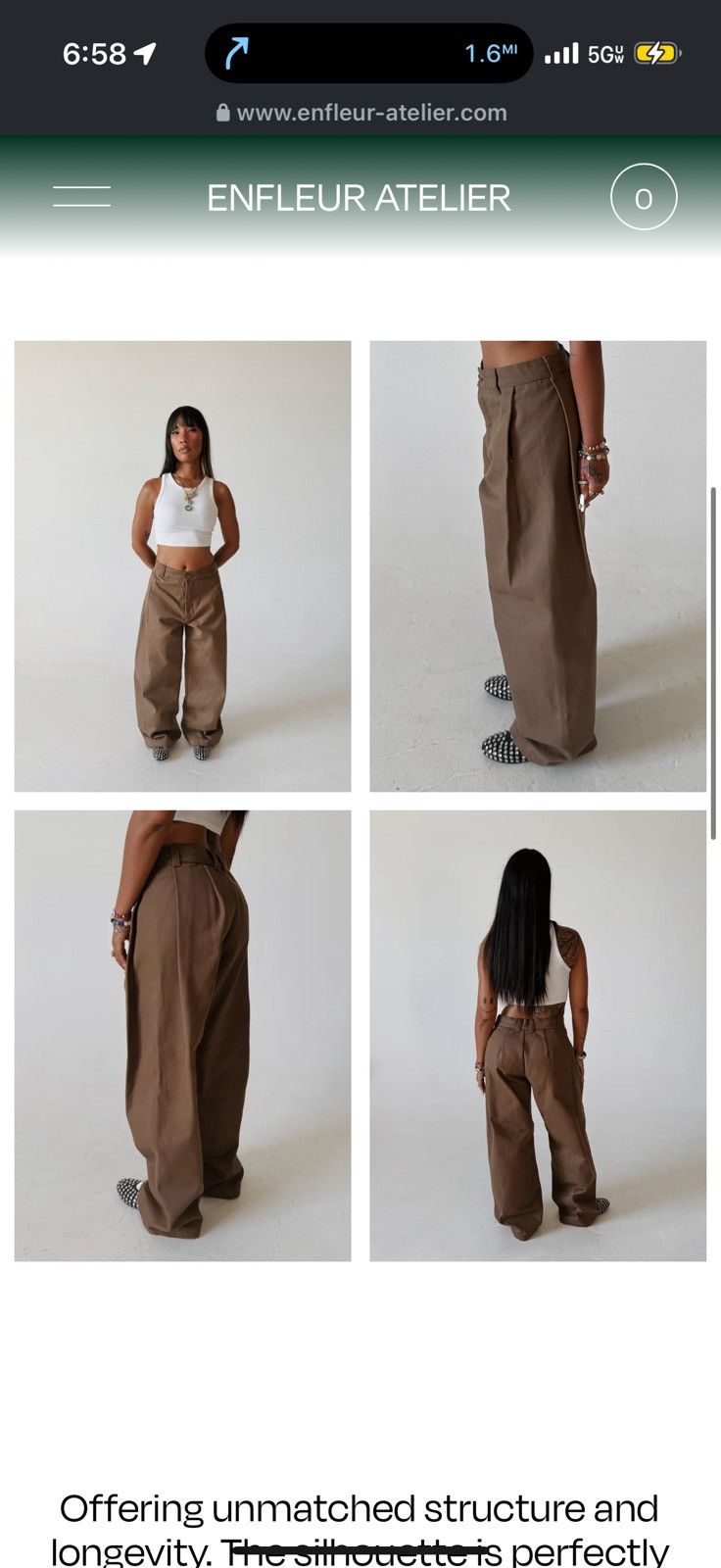 Other ENFLEUR ATELIER DOUBLE PLEATED PANT Size US 30 / EU 46 - 1 Thumbnail