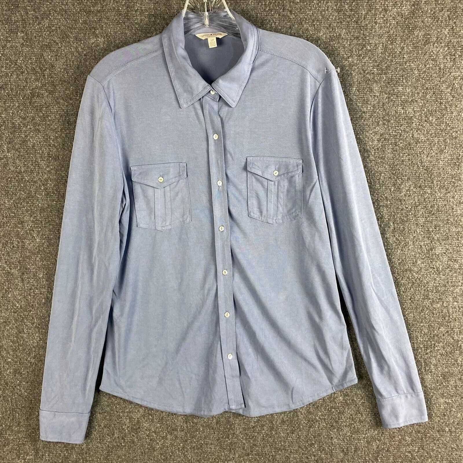 Lucky Brand Lucky Brand Button Up Top Women's Small Long Sleeve Blue S Size S / US 4 / IT 40 - 1 Thumbnail