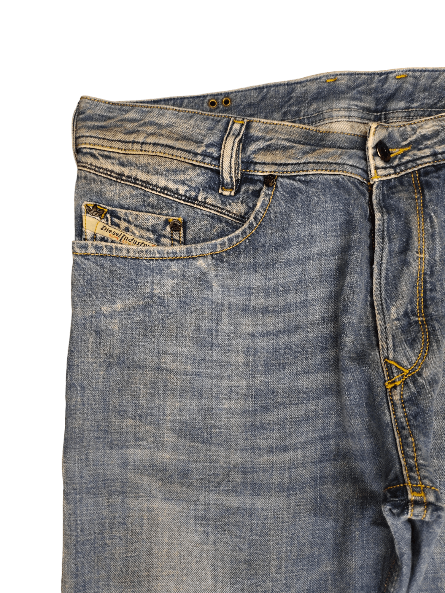 Adidas × Diesel Vintage Diesel X Adidas 'Adi-Poiak' 3D Pocket Distress Jeans Size US 32 / EU 48 - 6 Thumbnail