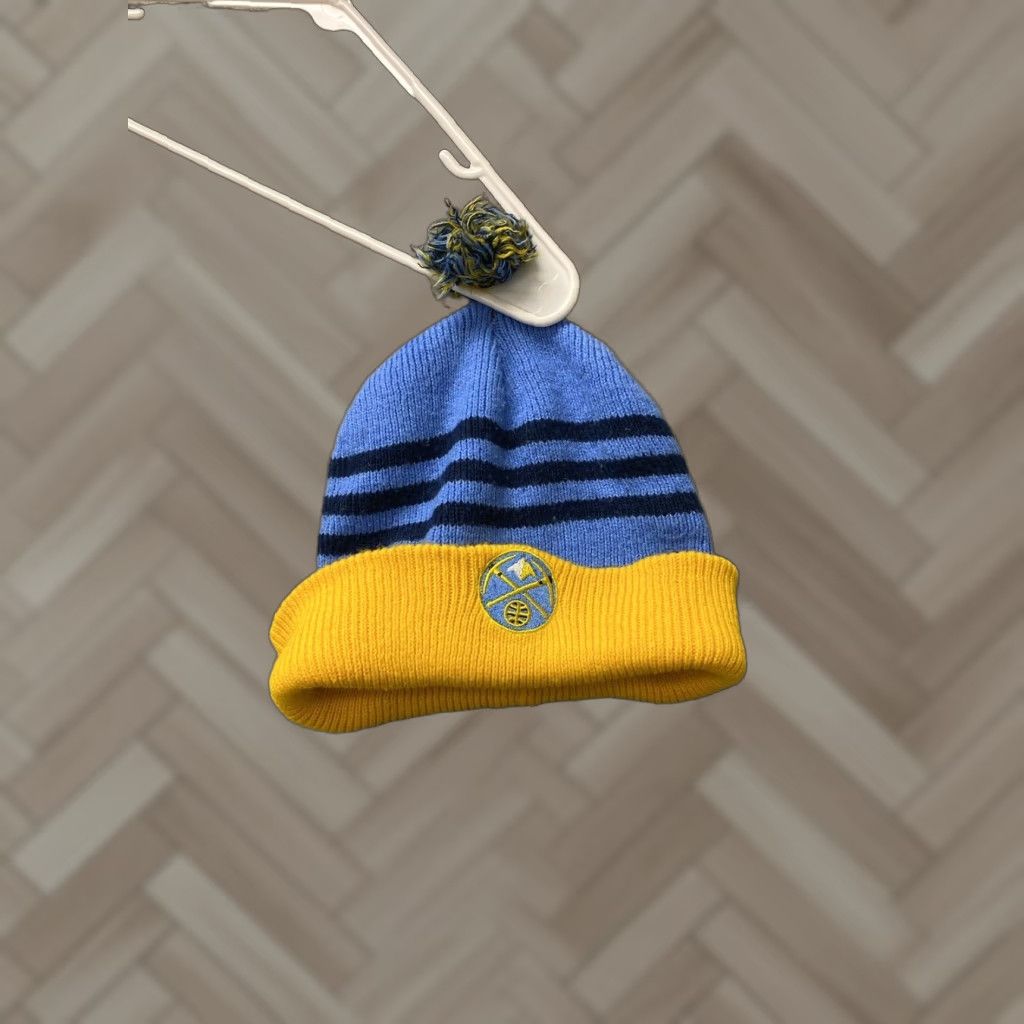 NBA Denver Nuggets NBA Beanie Cap Hat Knit One Size Blue Solid Acrylic Knit Beanie Sports Basketball Colorado Men Casual Band Size ONE SIZE - 1 Preview