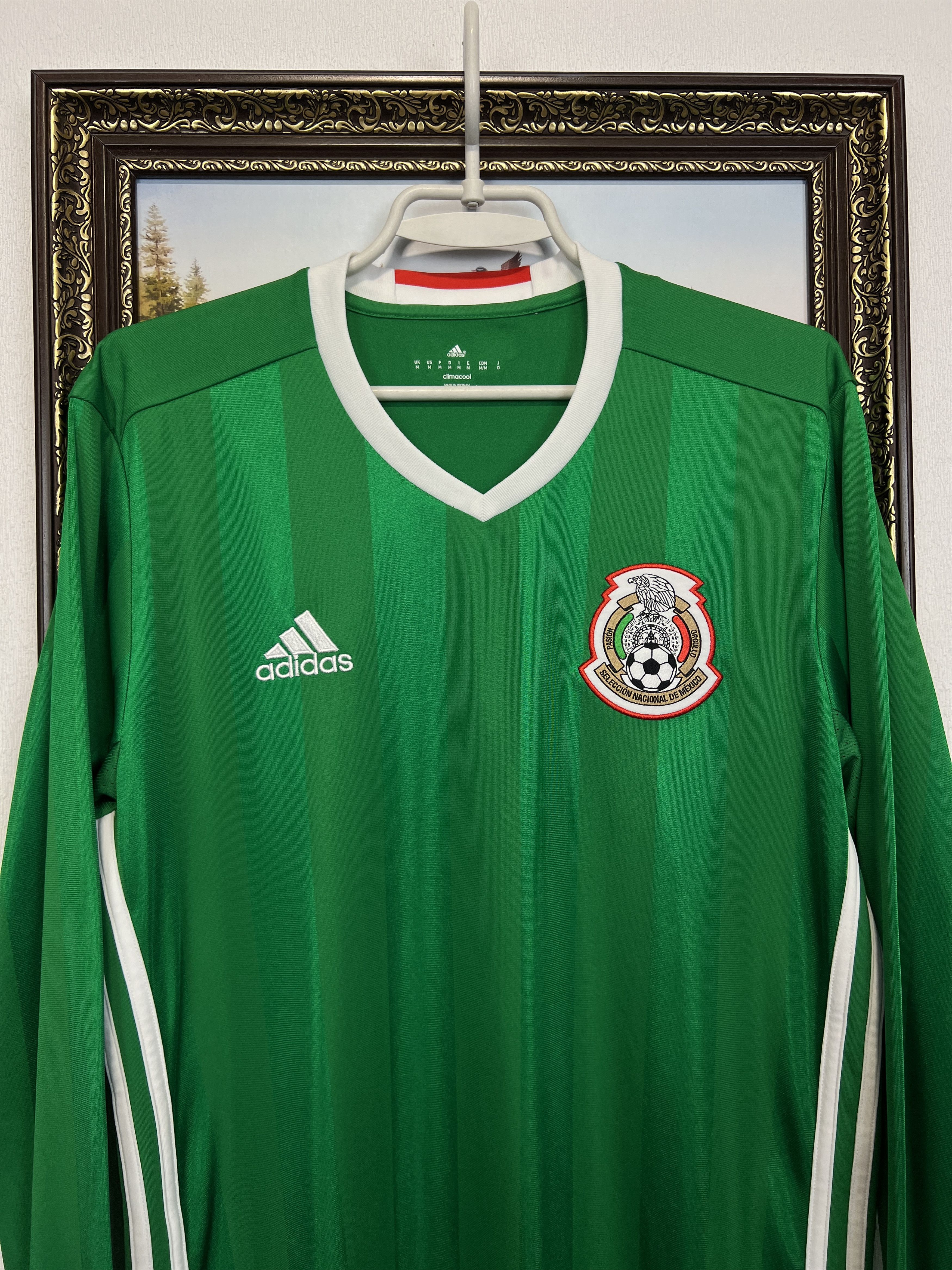 Adidas Mexico Home football shirt Soccer Long Sleeve Jersey Trikot Size US M / EU 48-50 / 2 - 2 Thumbnail