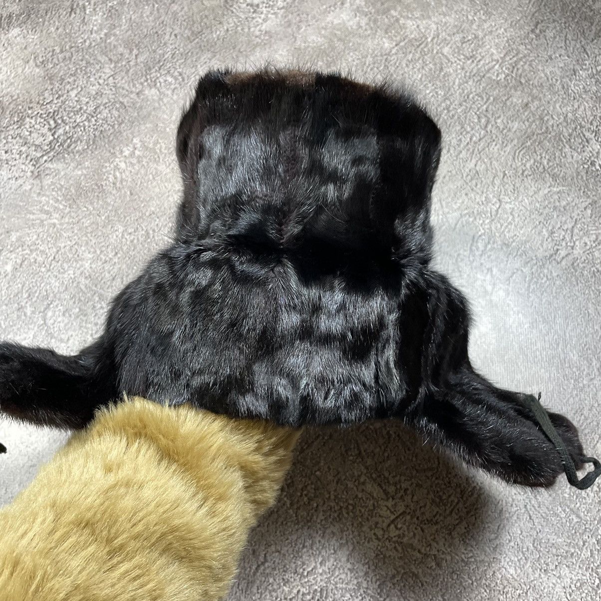 Vintage Vintage 90s Mohair Fuzzy Beanie Black Ushanka Hat Grunge OS Size ONE SIZE - 3 Thumbnail