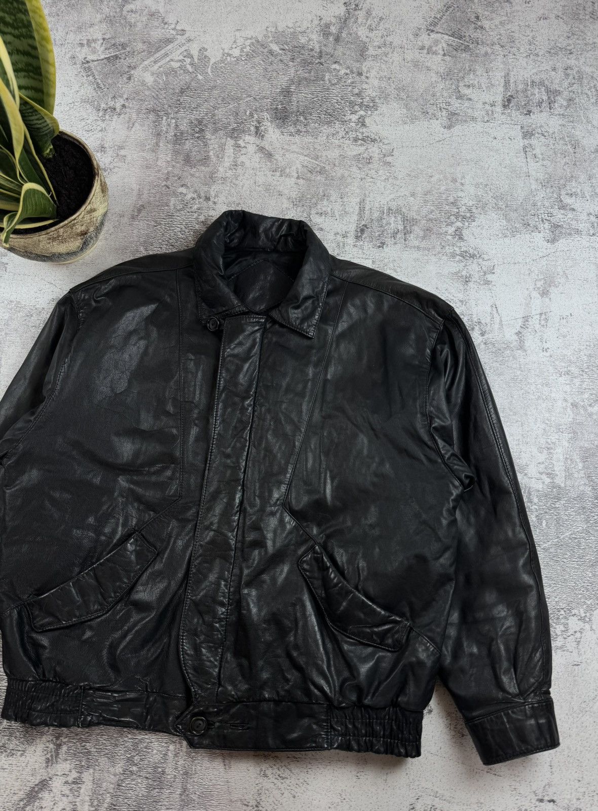 Genuine Leather Principles Collection Bomber Korea Large Y2K Jacket Coat Size US L / EU 52-54 / 3 - 4 Thumbnail