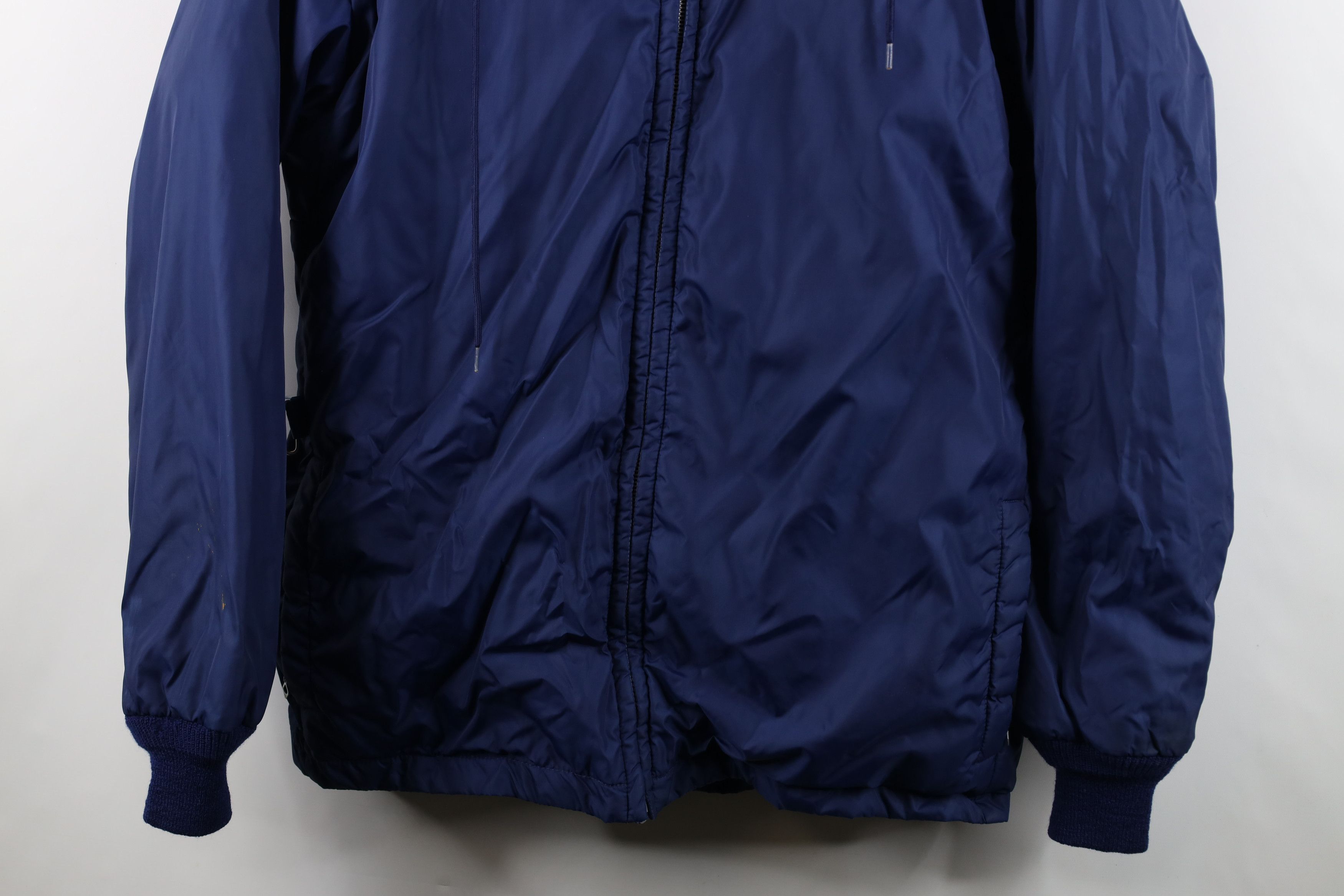 Vintage Vintage 40s 50s Streetwear Hooded Puffer Jacket Blue USA Size US XL / EU 56 / 4 - 3 Thumbnail