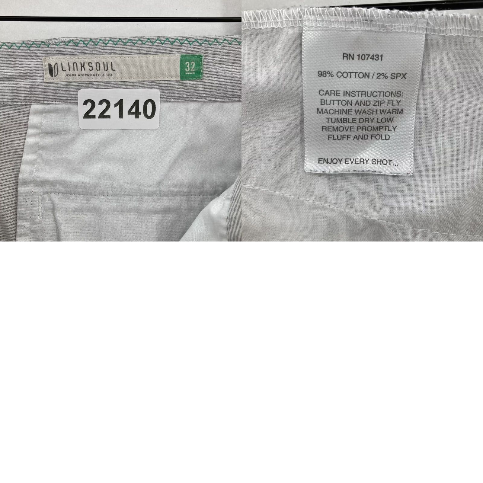 Vintage Linksoul Golf Shorts Mens 32 Gray Striped Performance Stretch Fabric Outdoors Size US 32 / EU 48 - 8 Thumbnail