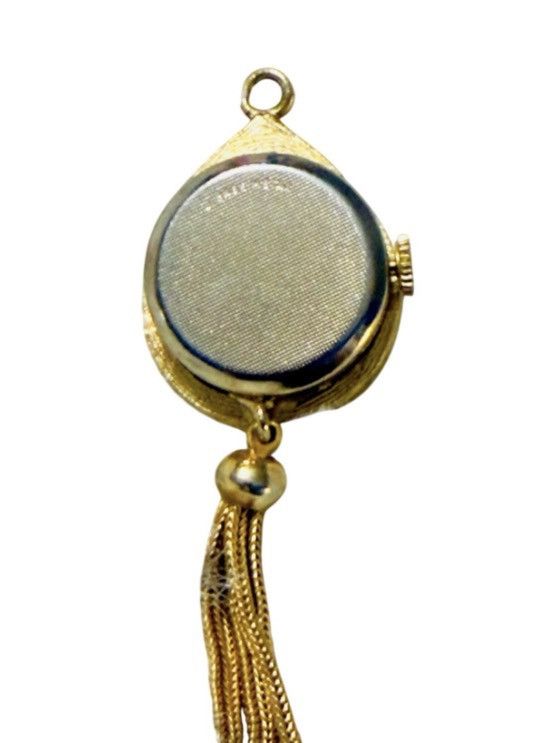 Other Vintage Harvester Swiss Pendant Gold Tone Tassel Charm Watch Size ONE SIZE - 4 Thumbnail