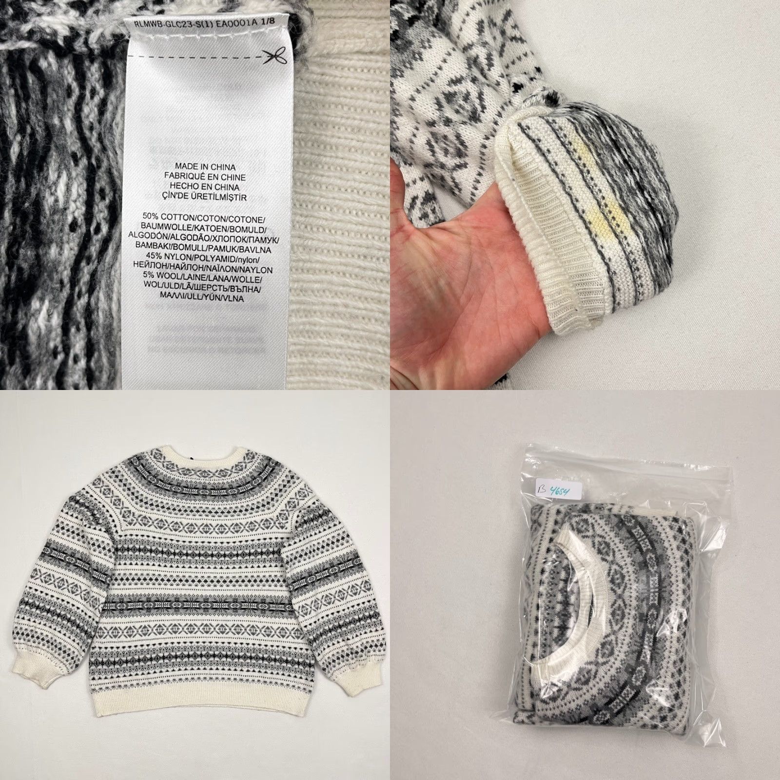 Ralph Lauren **Ralph Lauren Women's XL White Fair Isle Wool Blend Pullover Sweater** User: Ralph Lauren Women's XL White Fair Isle Wool Blend Pullover Sweater Size XL / US 12-14 / IT 48-50 - 8 Thumbnail