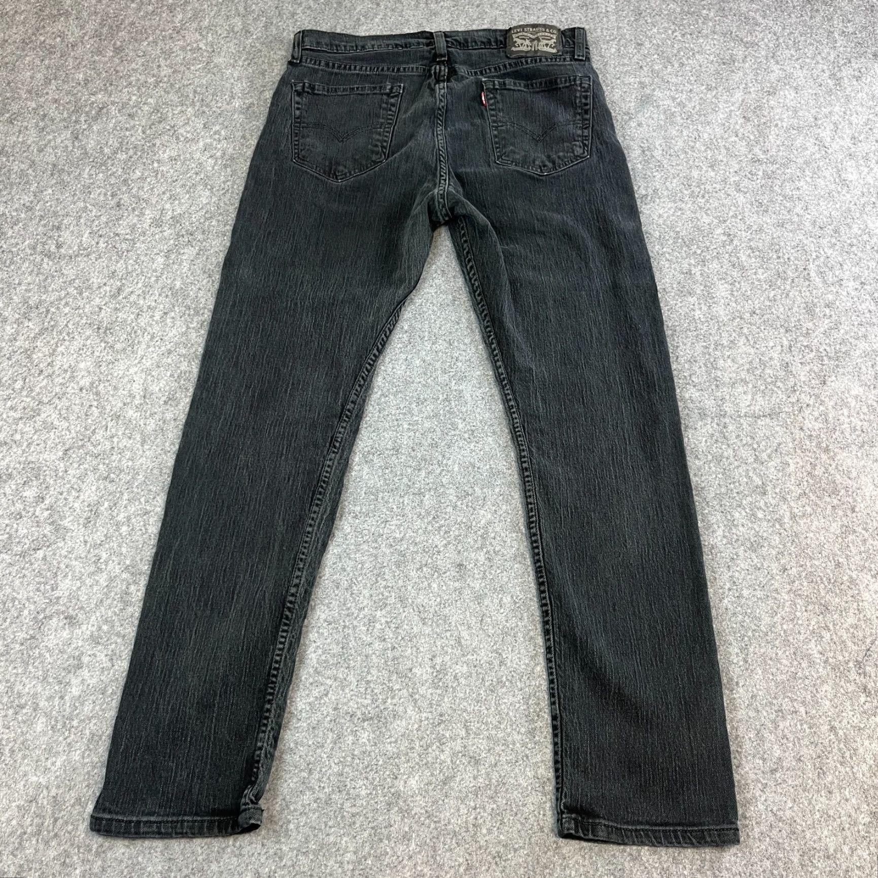 Levi's Levi's Jeans Slim Tapered 32 30 Dark Wash Grey Stretch Rinse Mens Denim 5-Pocket Zip Year 21st Century? Size US 32 / EU 48 - 2 Thumbnail