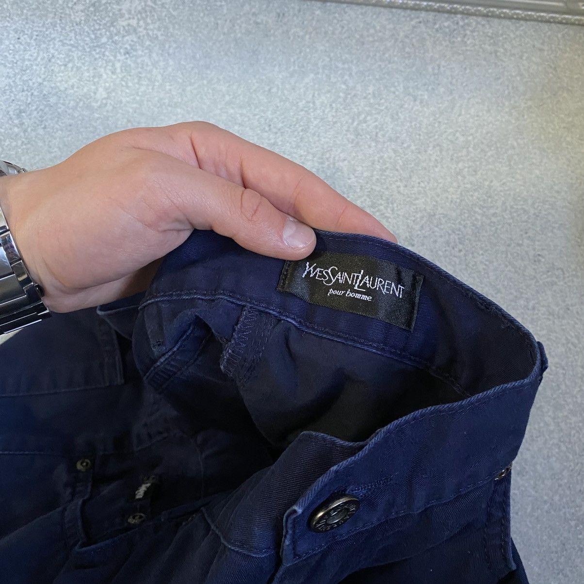 Yves Saint Laurent Vintage Yves Saint Laurent Pants YSL Embroidered Logo Jeans Size US 32 / EU 48 - 10 Thumbnail