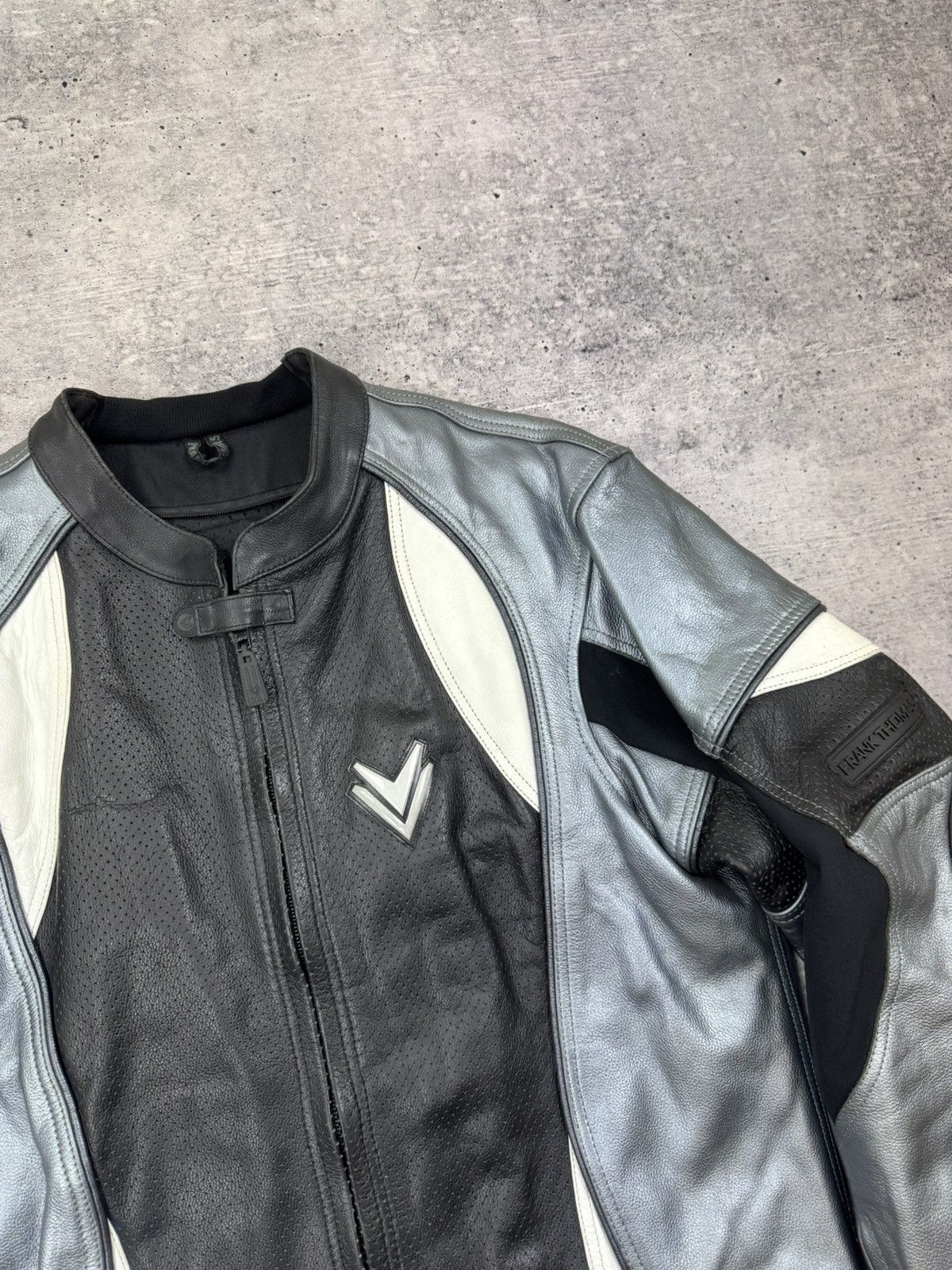 Vintage Vintage Frank Thomas Genuine Leather Racing Moto Jacket XL Size US XL / EU 56 / 4 - 7 Thumbnail