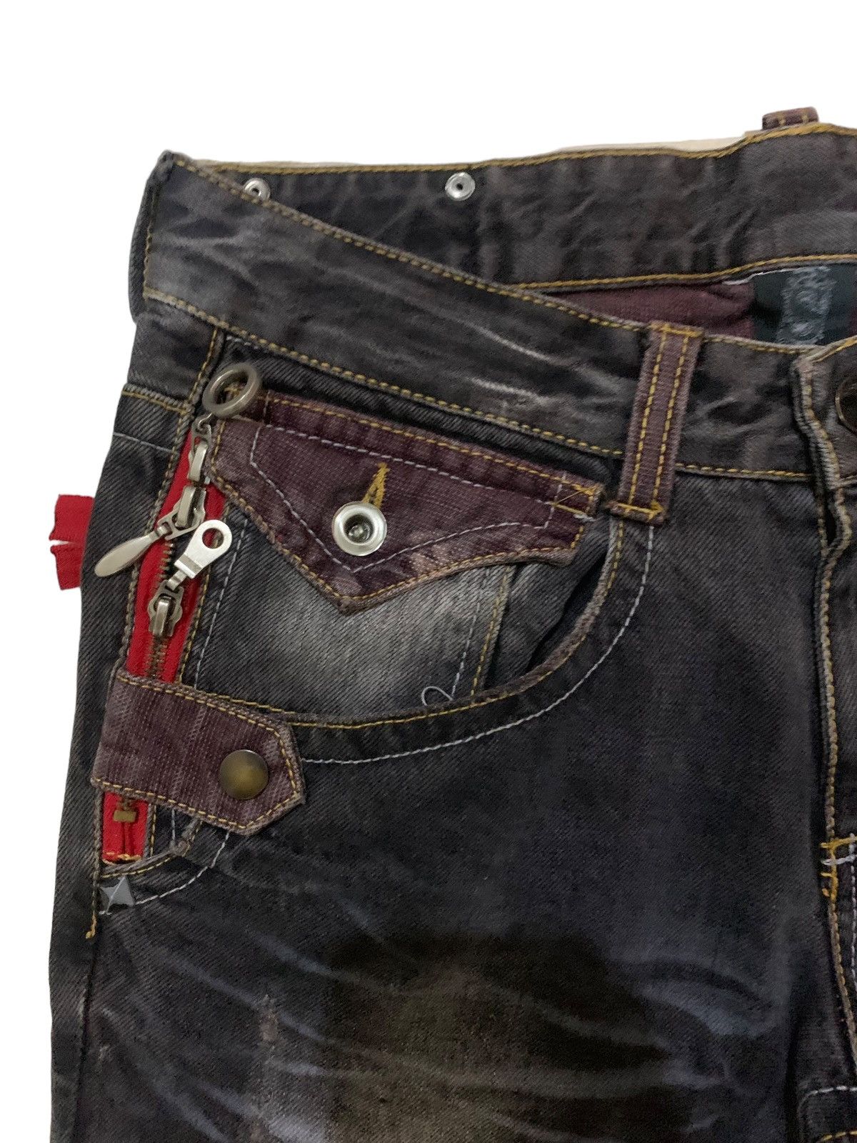 If Six Was Nine × Japanese Brand × Le Grande Bleu (L.G.B.) 🔥Flare🔥 Vintage Semantic Design Bootcut Punk Jeans Size US 30 / EU 46 - 7 Thumbnail