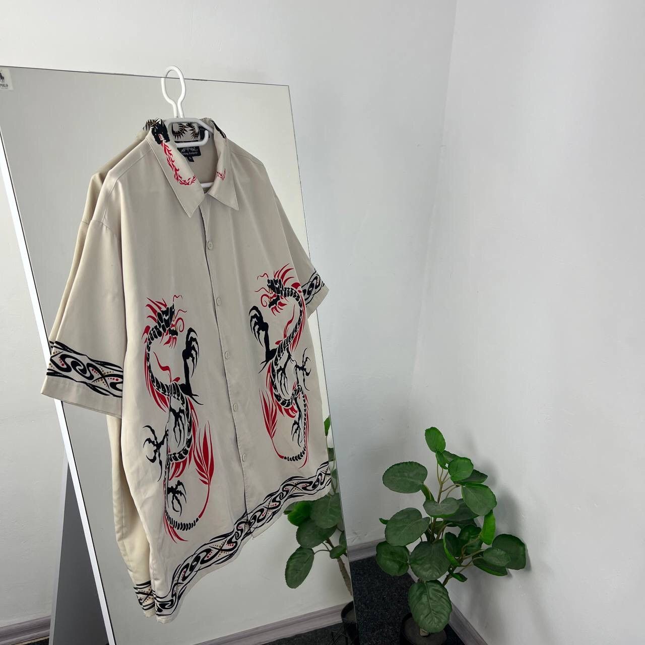 Vintage Dragon Vintage Shorts Sleeve Shirt Big Print Y2k Style Size US XL / EU 56 / 4 - 1 Thumbnail