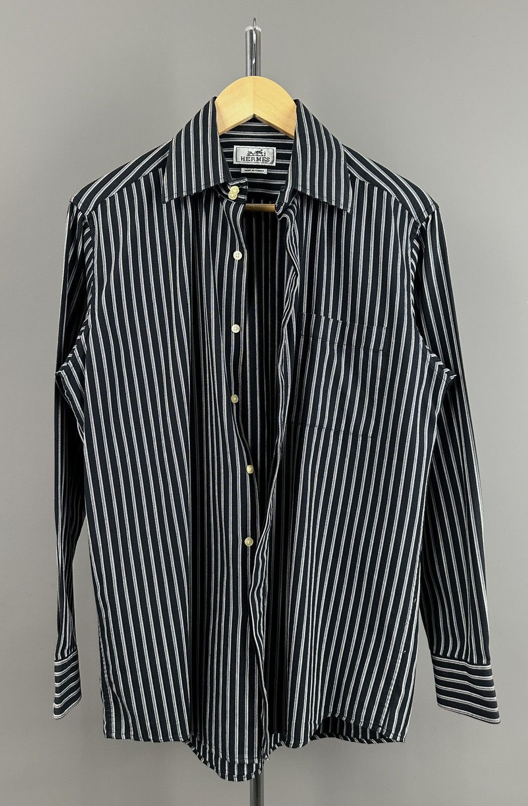 Hermes Hermes - Stripes Button Down Shirt Size US S / EU 44-46 / 1 - 3 Thumbnail