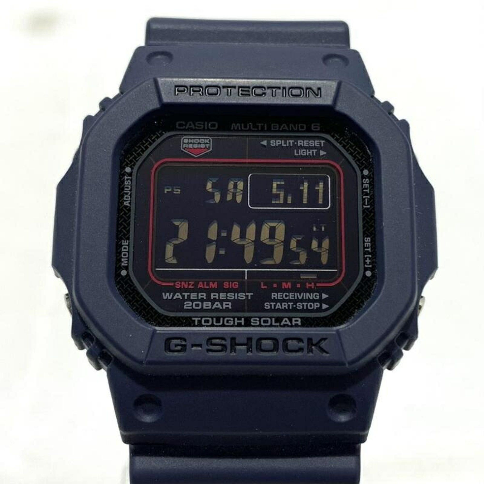 image of Casio G-Shock Watch Gw-M5610U-2Jf Casio G-Shock Radio Solar Digital Navy, Women's