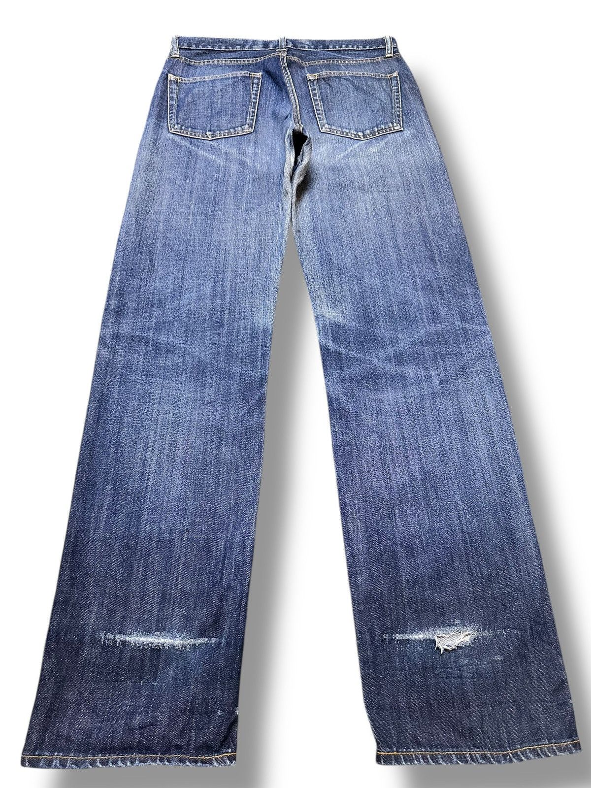 Japanese Brand Vintage Uniqlo Distressed Baggy Loose Style Jeans With Faded Size US 32 / EU 48 - 2 Thumbnail