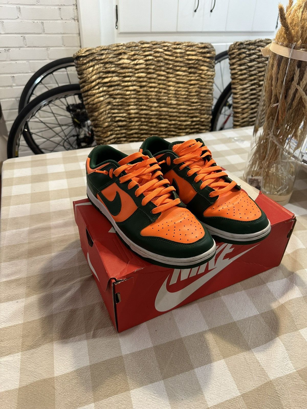 Nike Nike dunk Miami Hurricane Size US 8.5 / EU 41-42 - 6 Thumbnail
