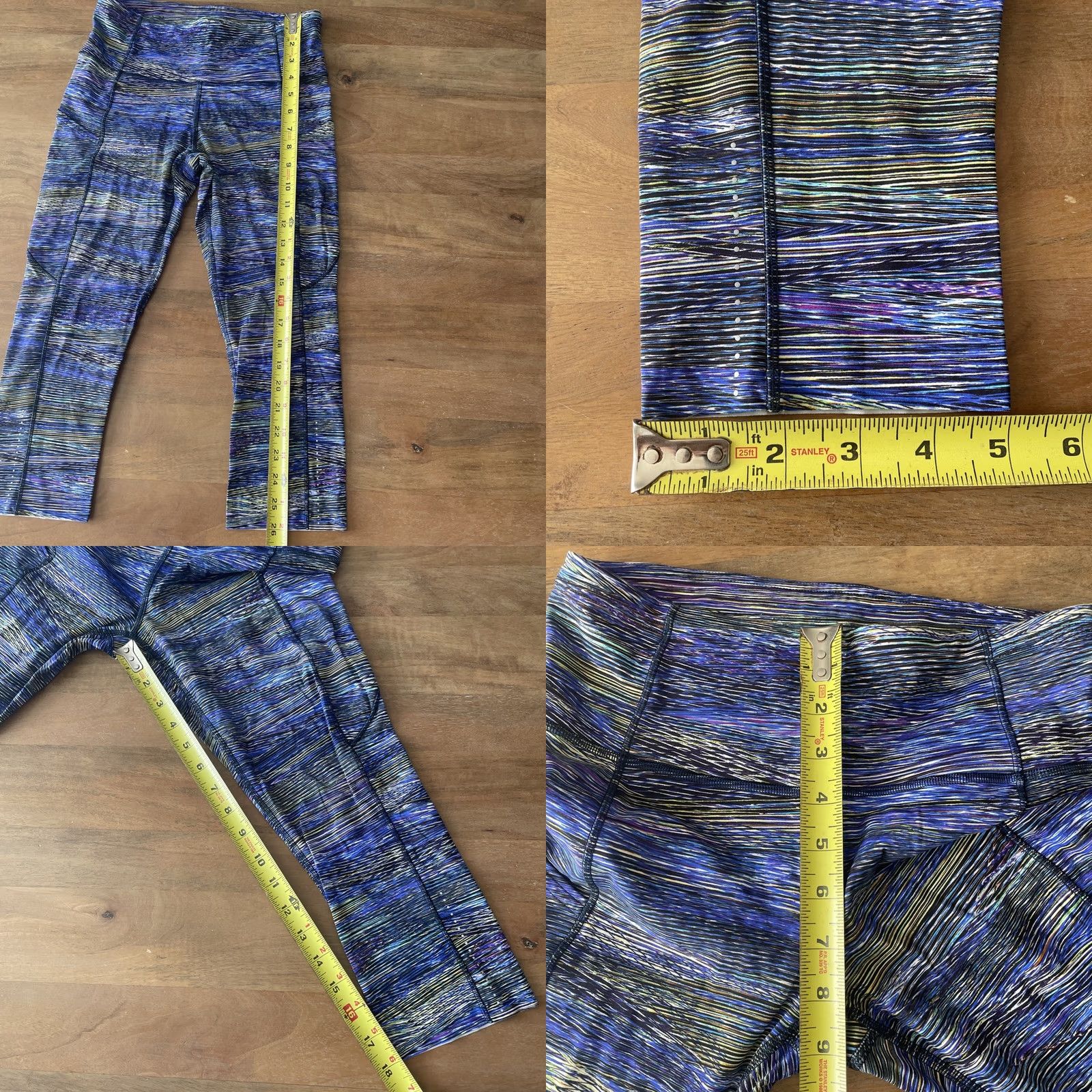 Lululemon Lululemon Inspire Tight II 18" Women Size 6 Multicolor Stretch Capri Athletic Leggings Women XS? 6 Size ONE SIZE - 8 Thumbnail