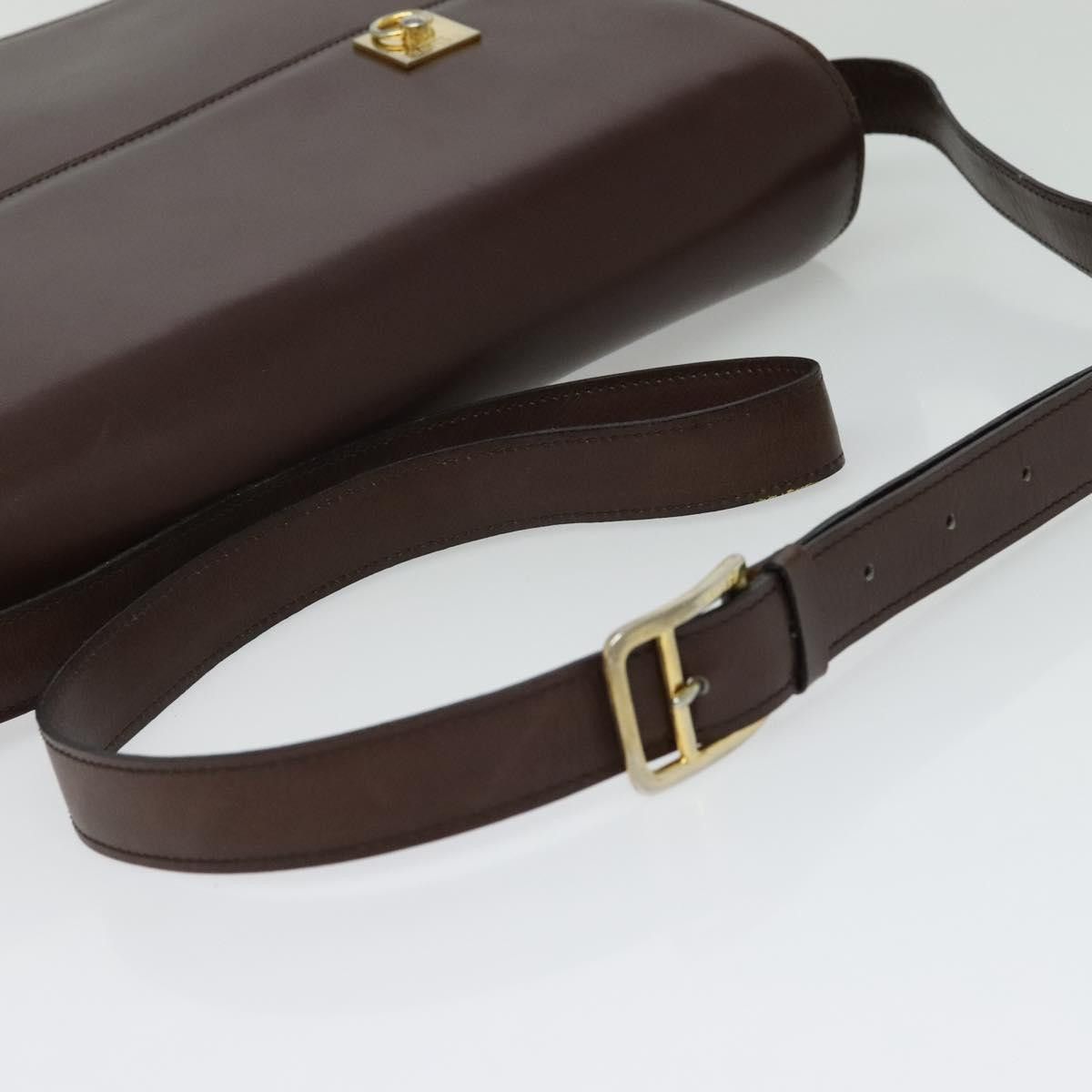 Celine CELINE Shoulder Bag Leather Brown Gold Size ONE SIZE - 7 Thumbnail