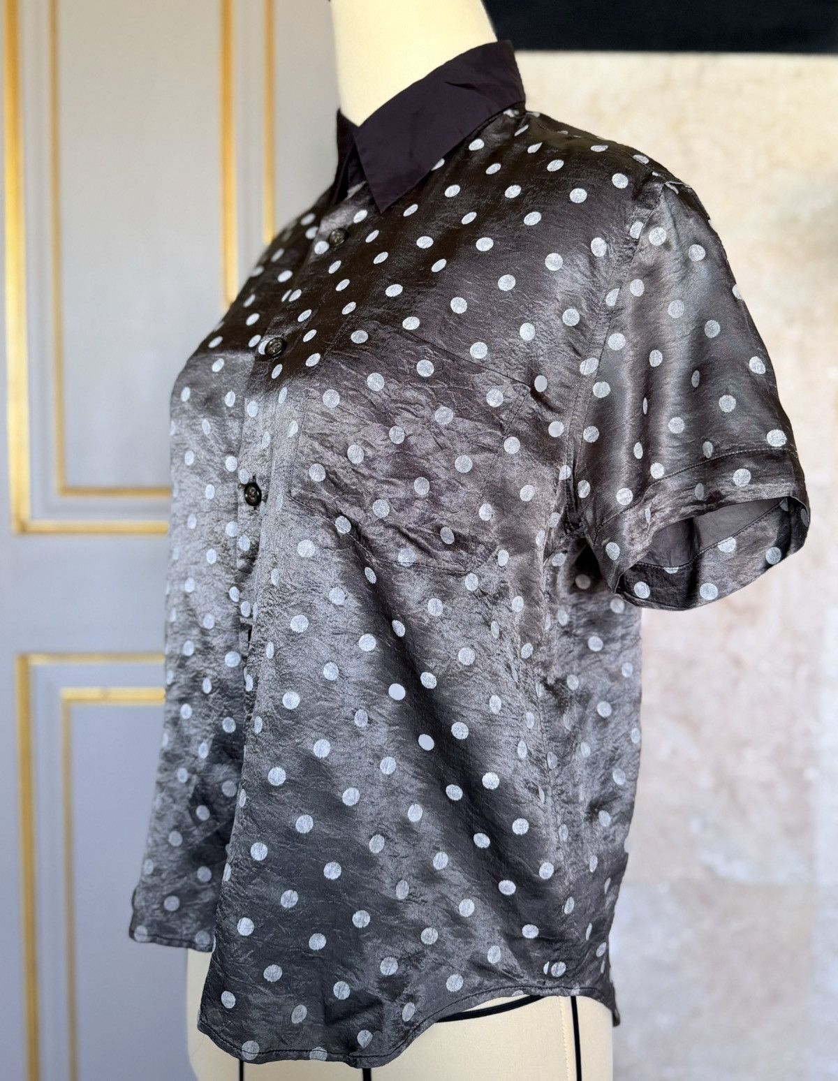 Comme des Garcons Comme des Garçons Tricot Polka Dot Shirt AD2008 Black Size M Size M / US 6-8 / IT 42-44 - 3 Thumbnail