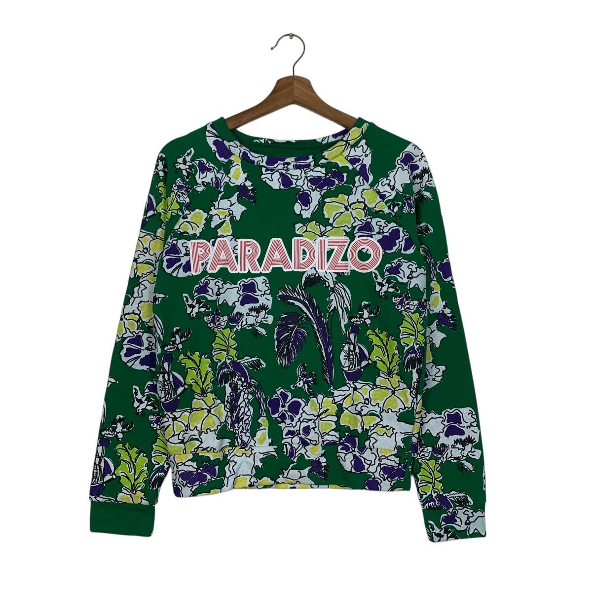 Japanese Brand SLY PARADIZO Art Fullprint Crewneck Sweatshirt #3622-C166 Size S / US 4 / IT 40 - 1 Thumbnail