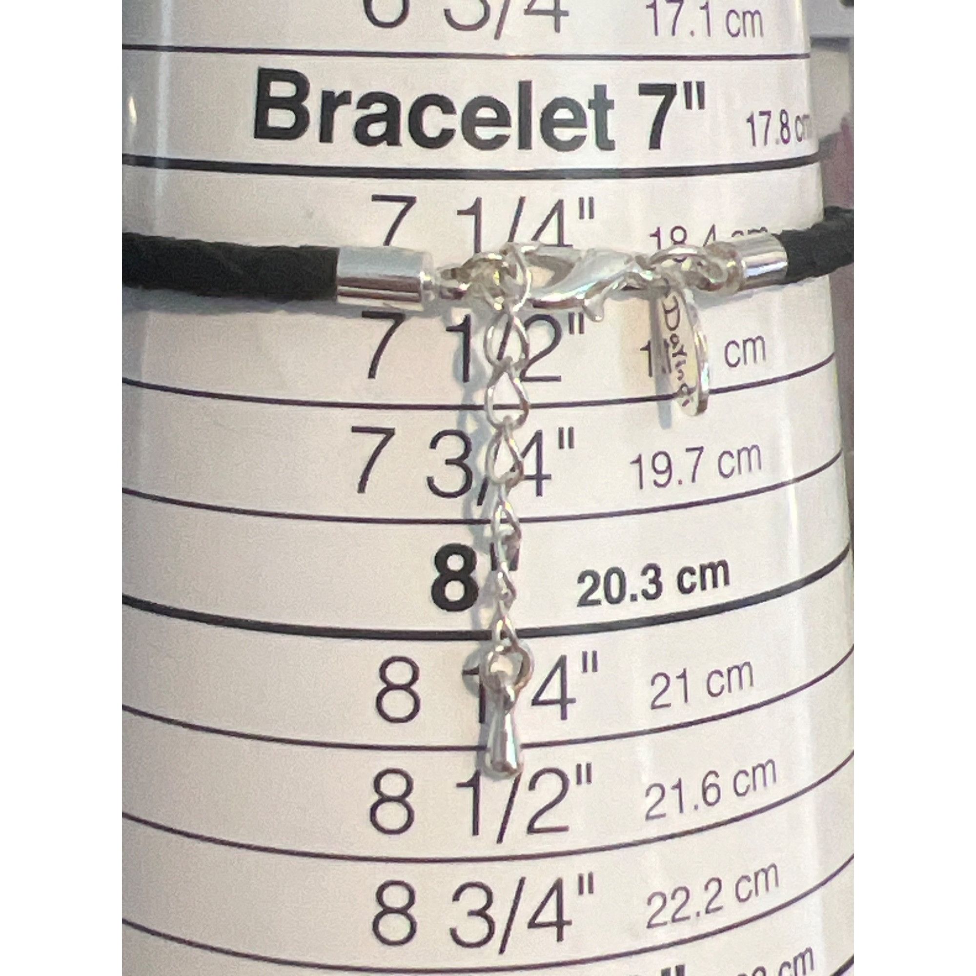 Other Davinci Black Braided Leather Bracelet Silver Plated Flower Size ONE SIZE - 5 Thumbnail