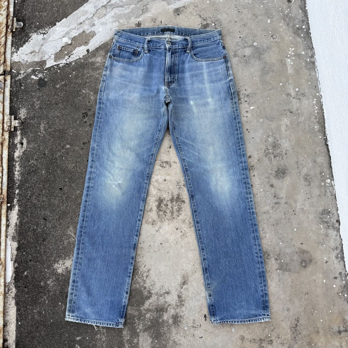 Japanese Brand VINTAGE JAPANESE FADED RIPPED JEAN DENIM PANTS Size US 33 - 1 Thumbnail