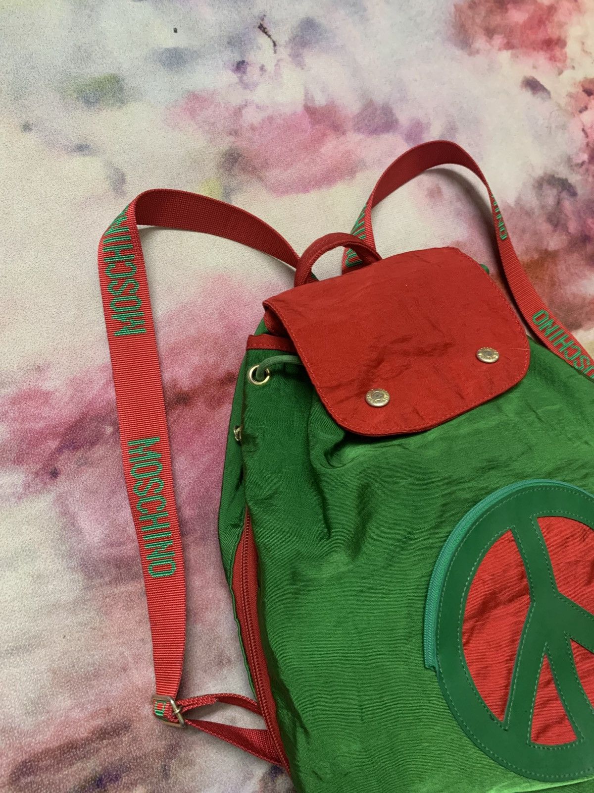 Moschino Vintage MOSCHINO ‘Peace’ Striking Colour Backpack Size 14x14 Size ONE SIZE - 2 Thumbnail