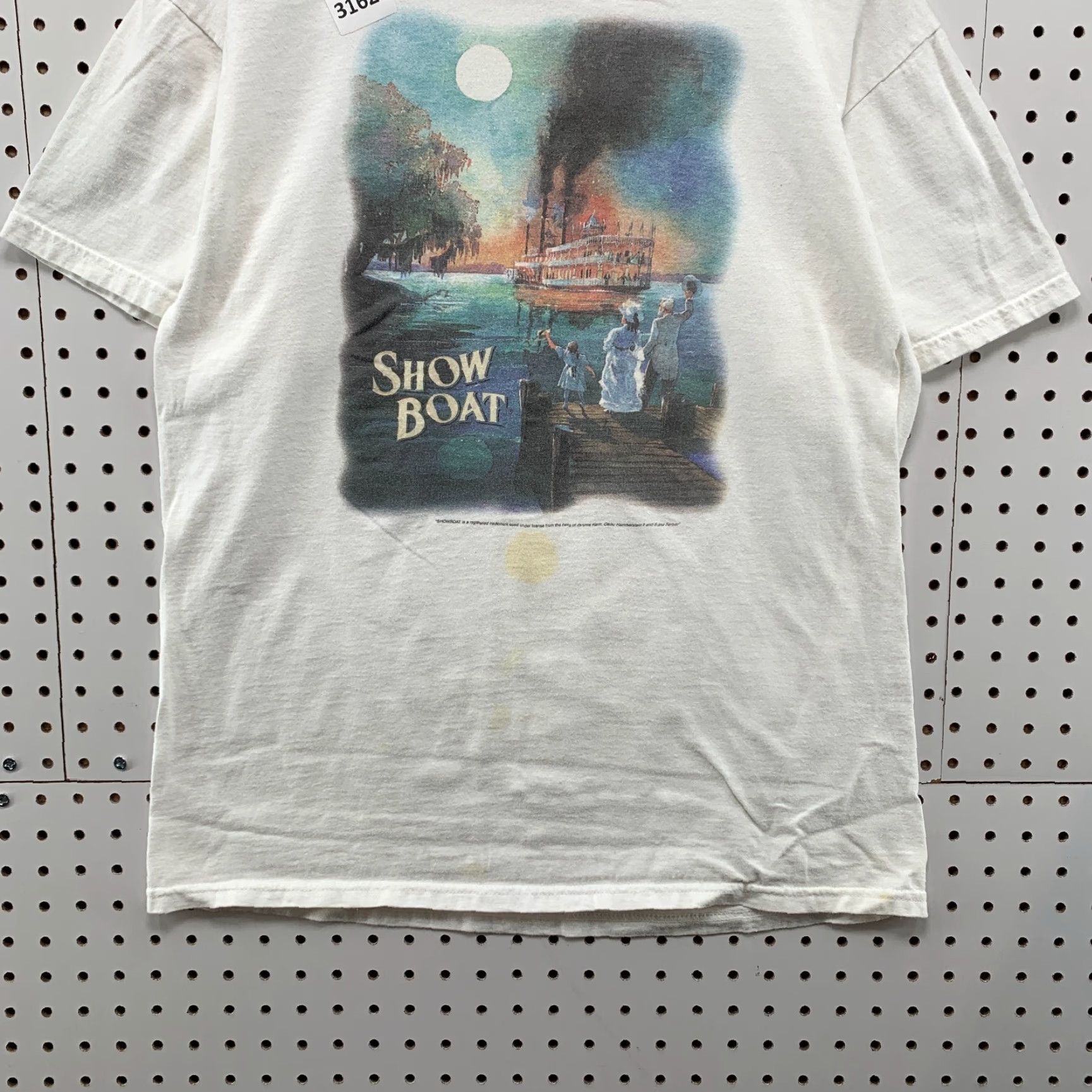Tultex VINTAGE Show Boat Shirt White Mens L Movie TEE 90s Tultex Short Sleeve Size US L / EU 52-54 / 3 - 6 Thumbnail