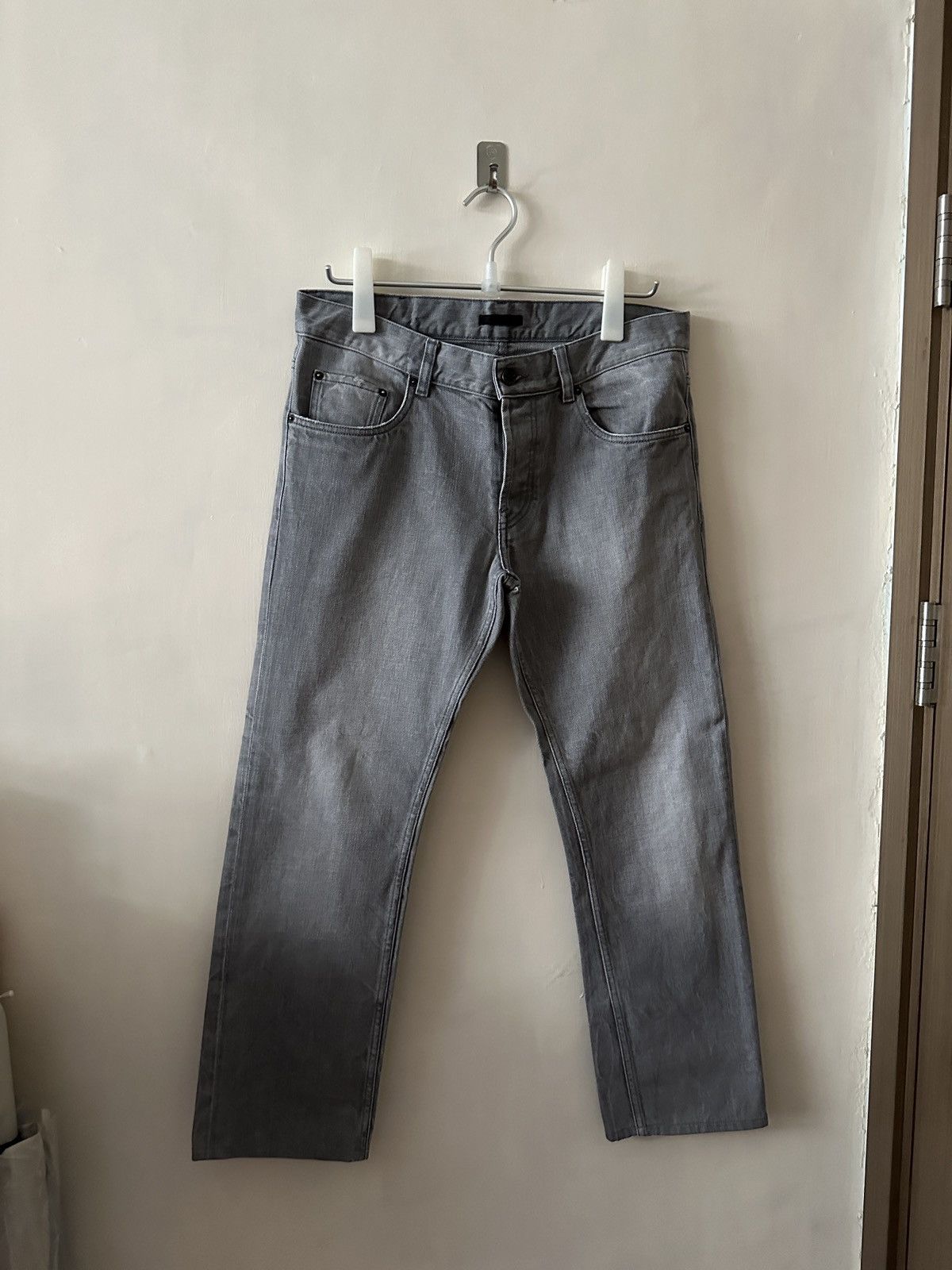 Prada Prada straight grey denim jeans Size US 31 - 1 Thumbnail