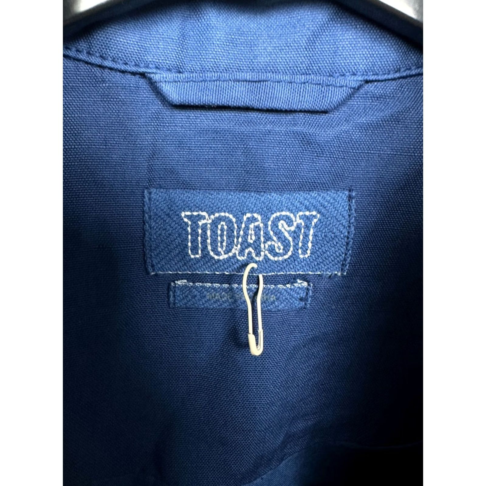 Vintage Toast Jacket Womens XS Blue Cotton Linen Trench Coat Size Size XS / US 0-2 / IT 36-38 - 3 Thumbnail