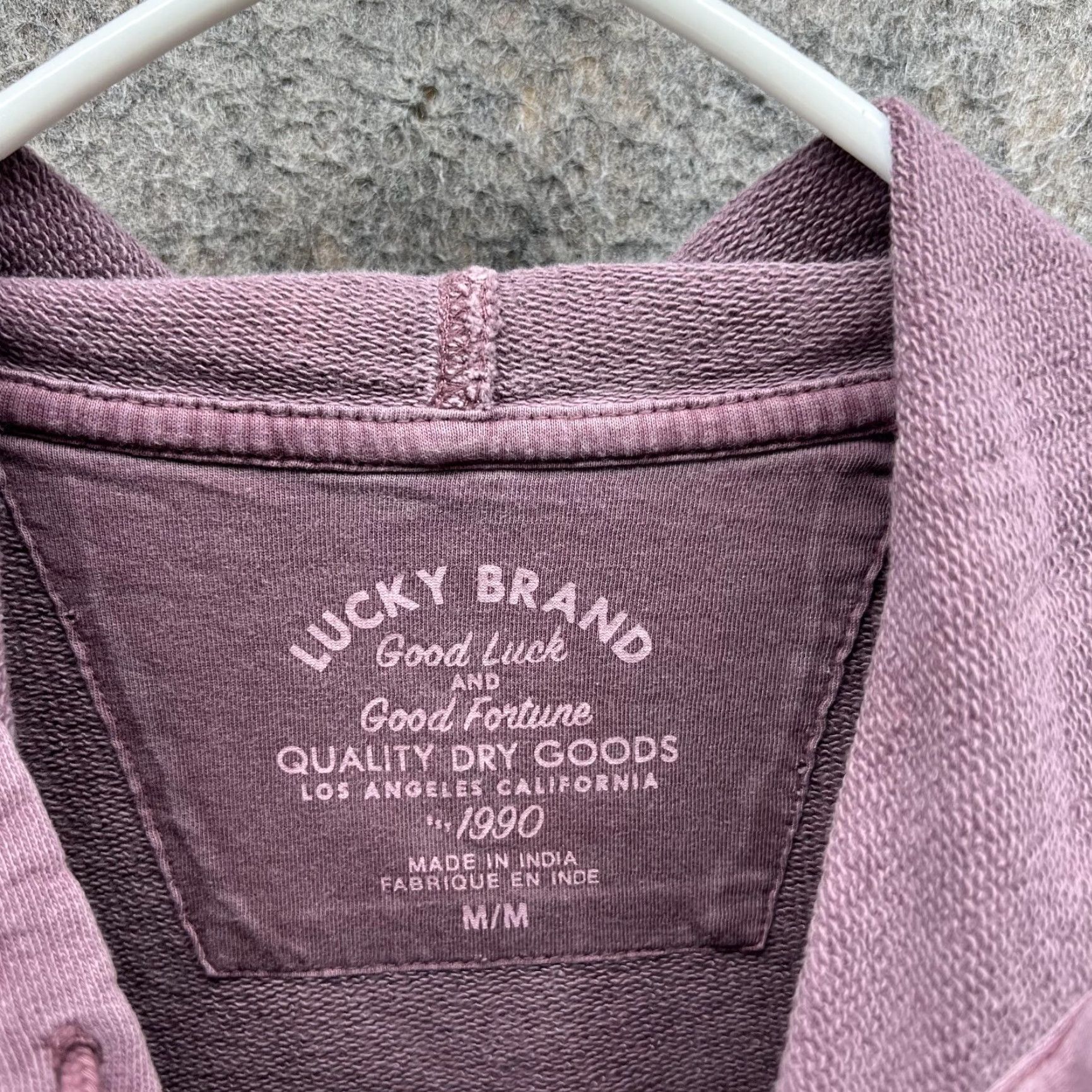 Lucky Brand Lucky Brand Sweater Hoodie Mens Medium Purple Pullover Casual 1990s Pattern: Solid Vintage: No Size US M / EU 48-50 / 2 - 4 Thumbnail