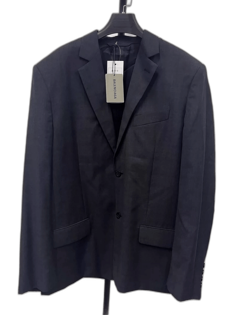 Balenciaga Balenciaga Logo Printed Double-Breasted Blazer-yf Size US M / EU 48-50 / 2 - 1 Thumbnail