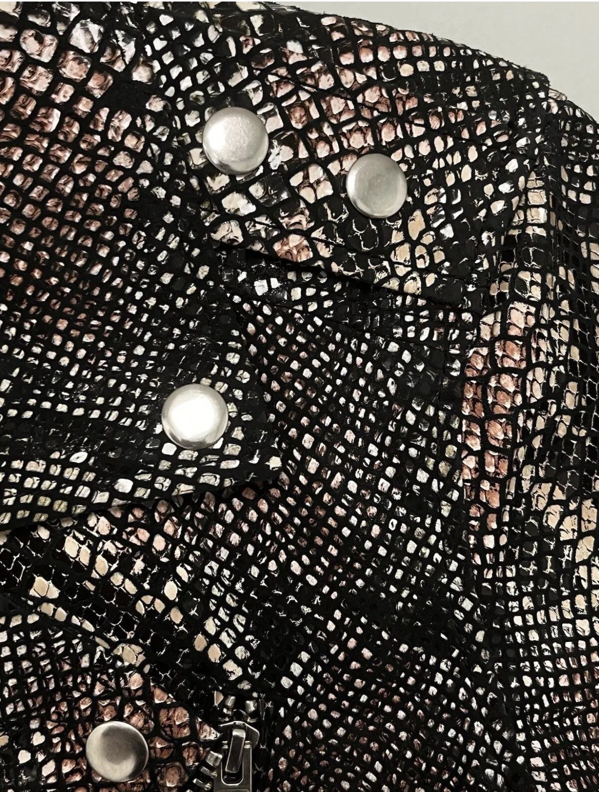 Blk Dnm Snakeskin jacket. Small Size S / US 4 / IT 40 - 7 Thumbnail
