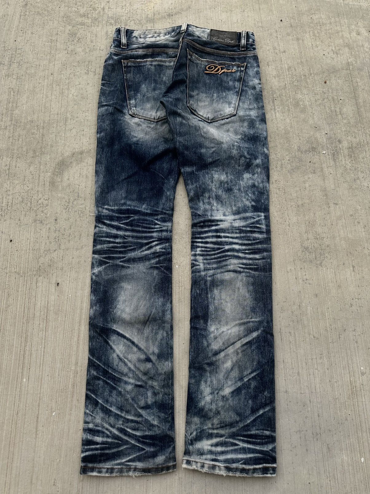 Tornado Mart 2000s DPSR whisker wash distressed jeans Size US 30 / EU 46 - 2 Thumbnail