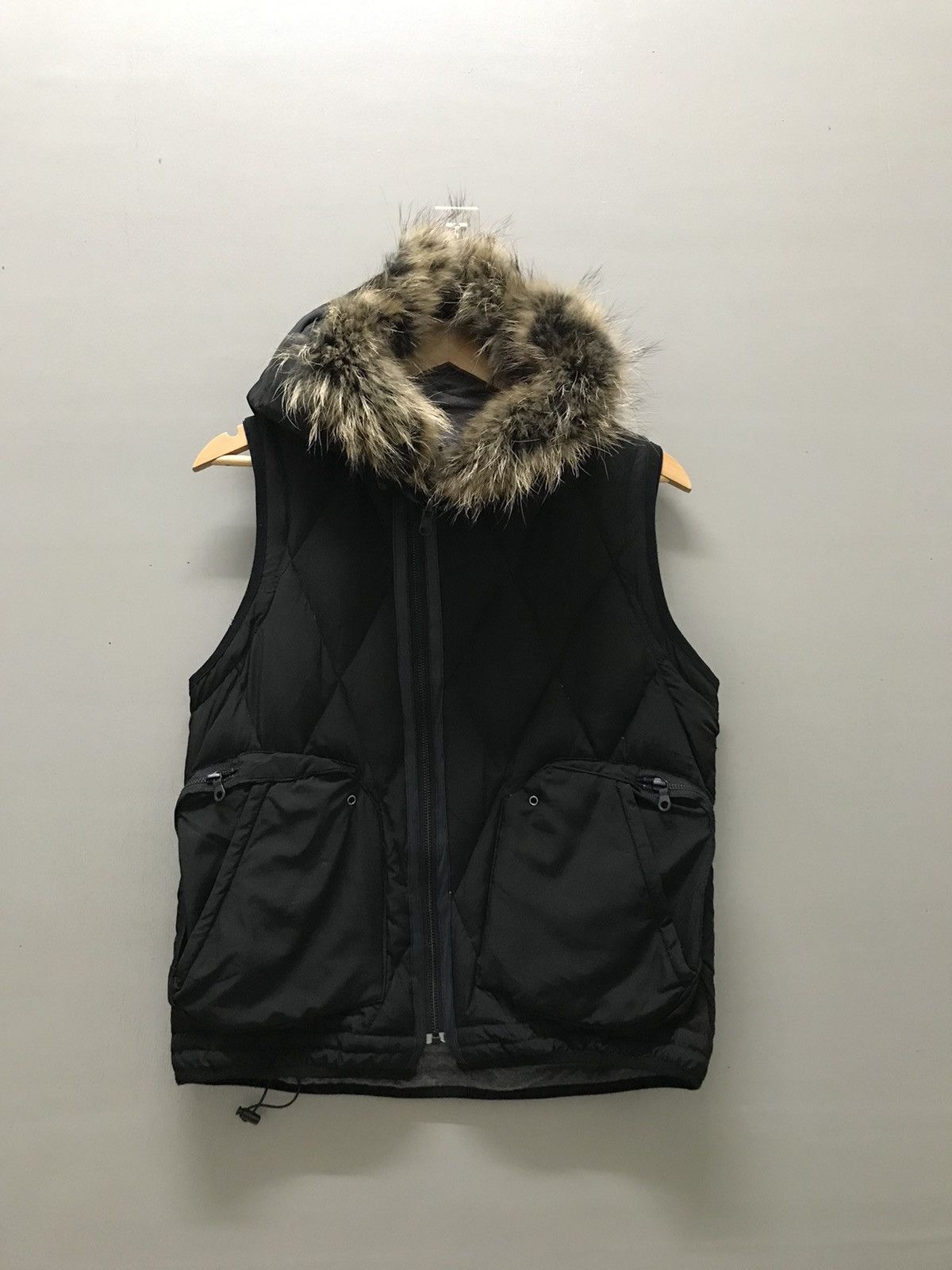 PPFM × Vintage Vintage PPFM Sleeveless Tilted Zipper Hoodie Jacket 