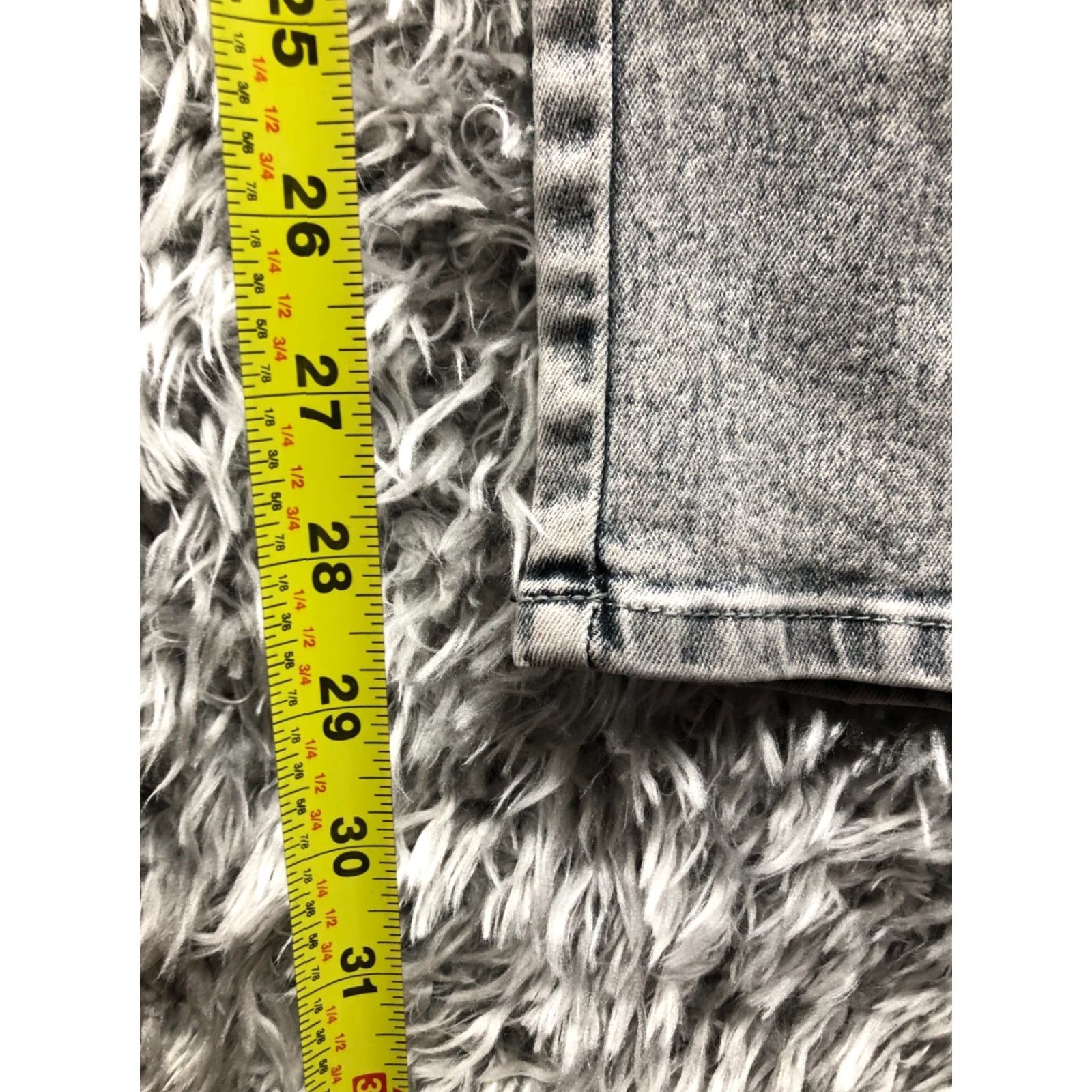 Vintage Jack David Jeans Plus Size 24 Womens High Rise Acid Wash Black Denim Biker Skinny 5-Pocket Size 42" / US 20 - 3 Thumbnail