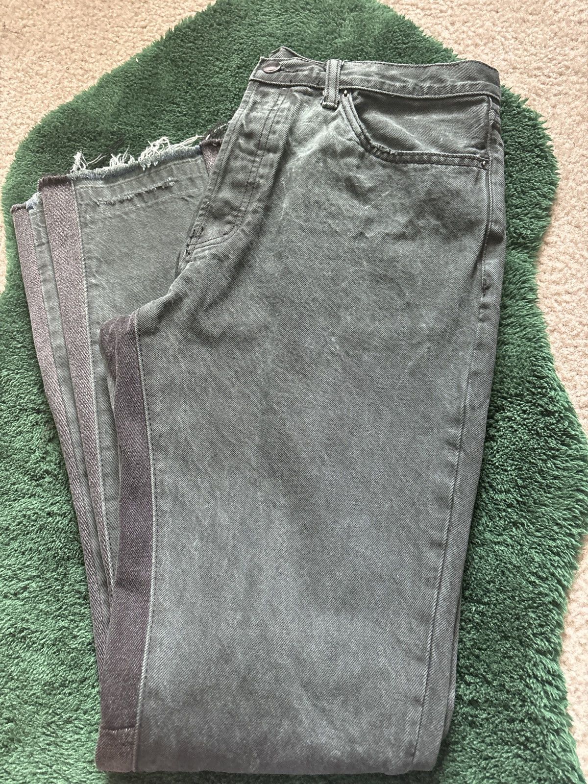 MNML Black Flared Acid Wash MNML Denim Size US 34 / EU 50 - 3 Thumbnail