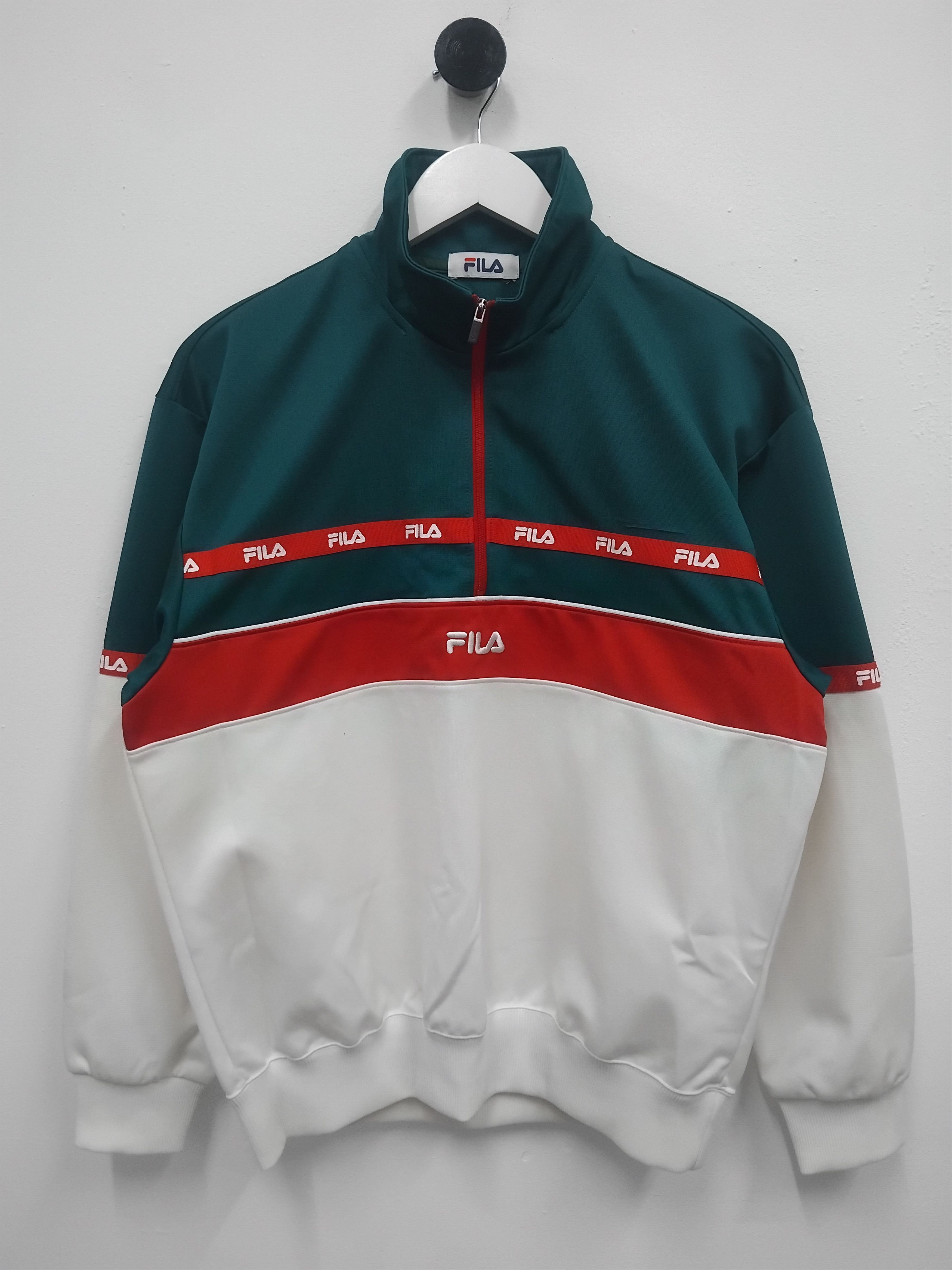 💥Vintage Fila colour half zipper sweater