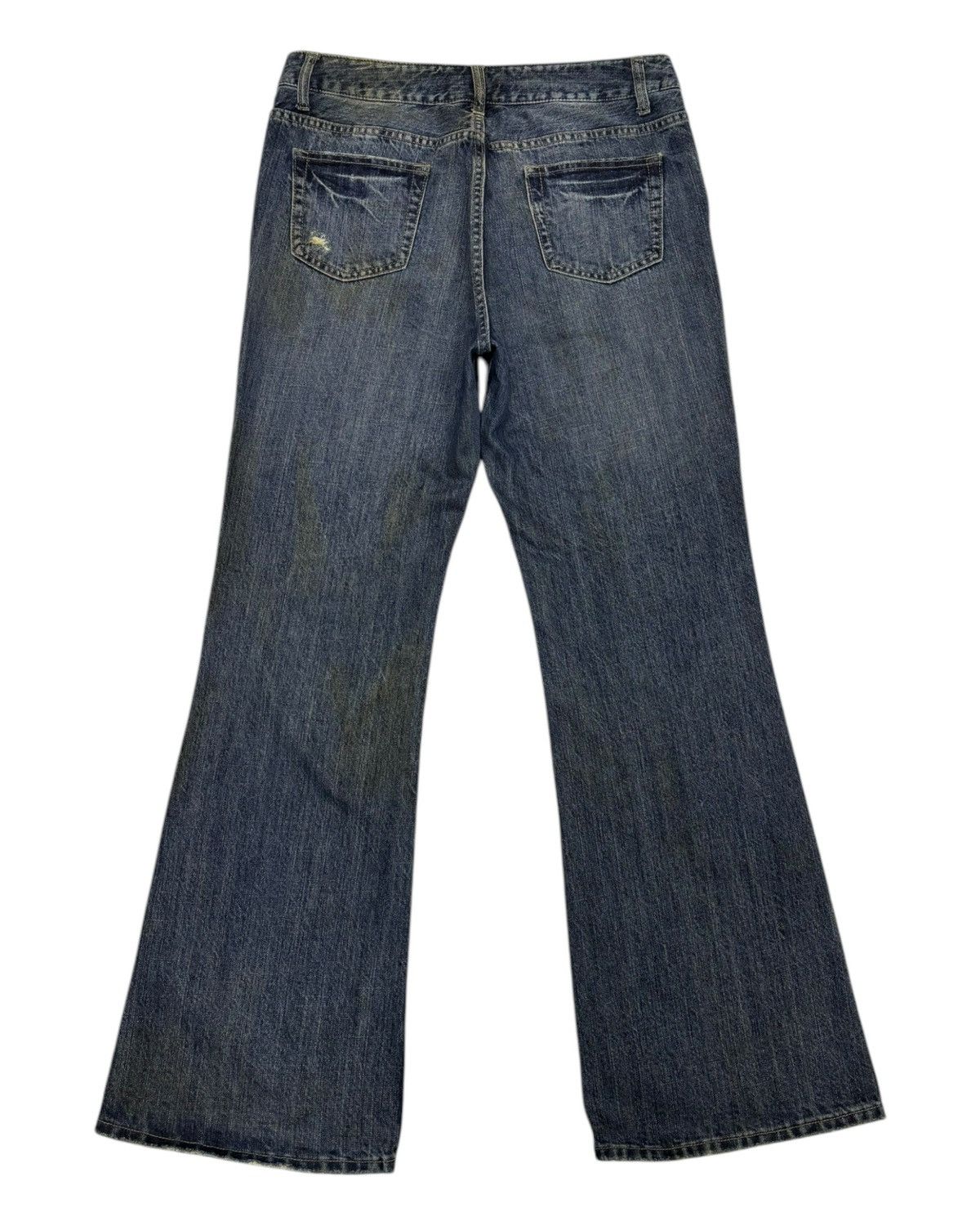 If Six Was Nine × Japanese Brand × Le Grande Bleu (L.G.B.) 💥FLARE BAGGY JEANS 90s FTOF DISTRESSED DENIM JEANS Size US 32 / EU 48 - 2 Thumbnail