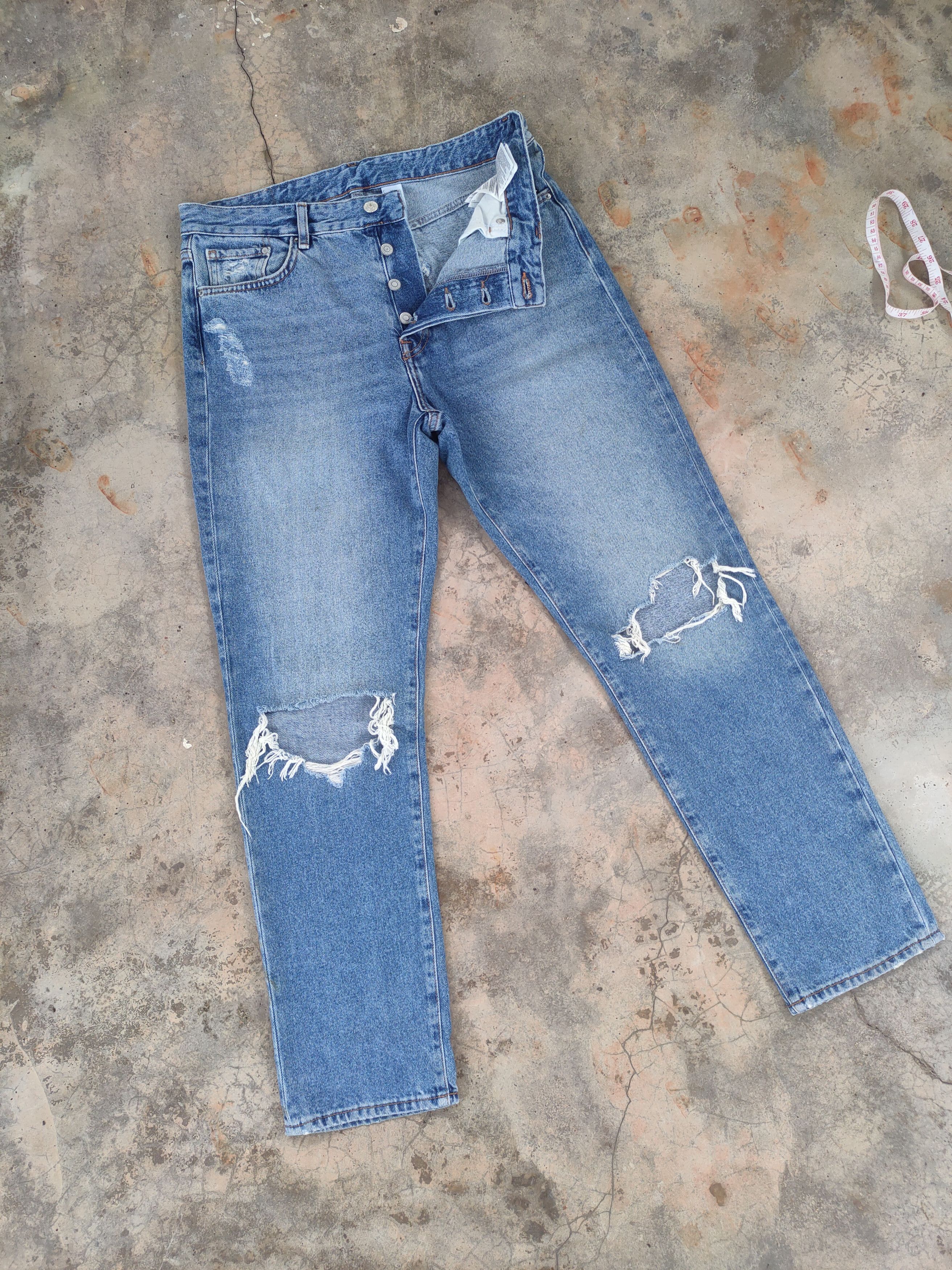 Japanese Brand W32 VINTAGE DENIM DISTRESSED FADED JEANS PANTS Size US 32 / EU 48 - 2 Thumbnail