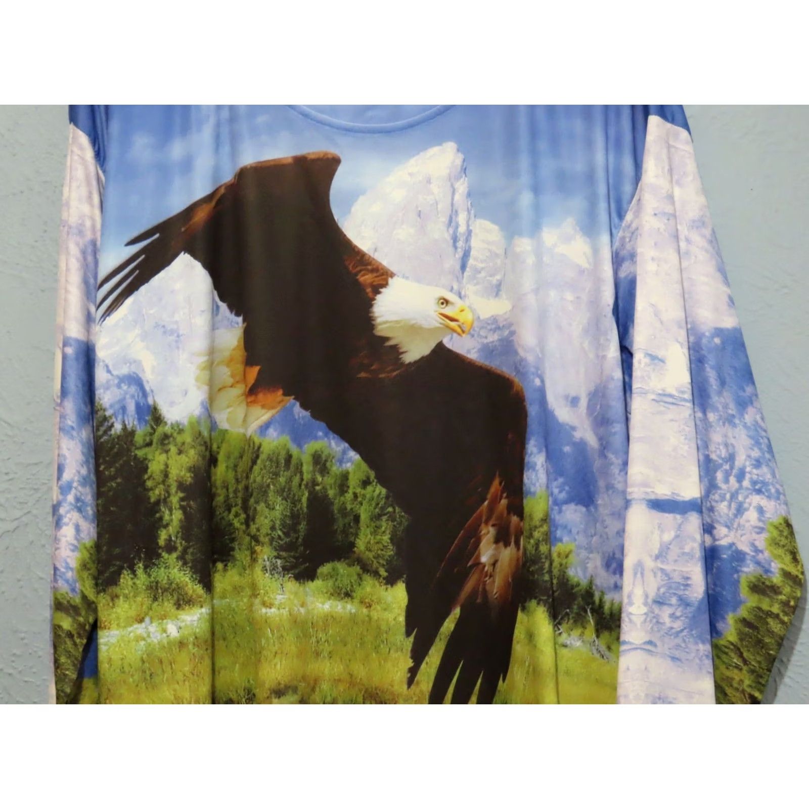 Vintage Get A Life Eagle Shirt Mens 3XL Nature All Over Graphic Long Sleeve T-shirt Size US XXL / EU 58 / 5 - 3 Thumbnail