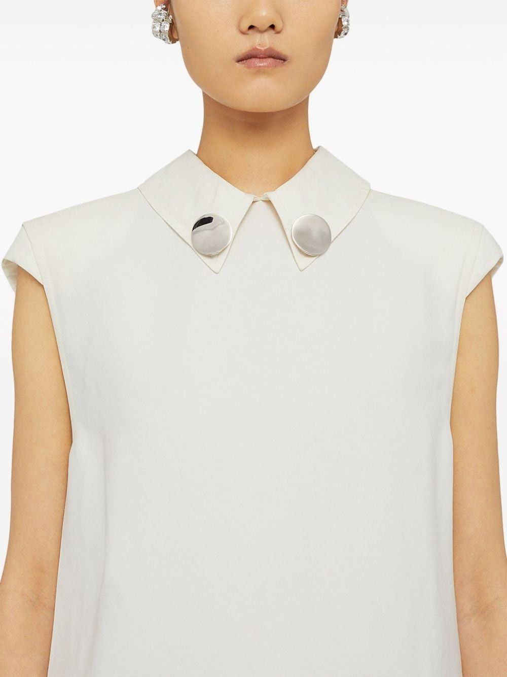 Jil Sander o1w1db10825 Dress in Ivory White Size XL / US 12-14 / IT 48-50 - 5 Thumbnail