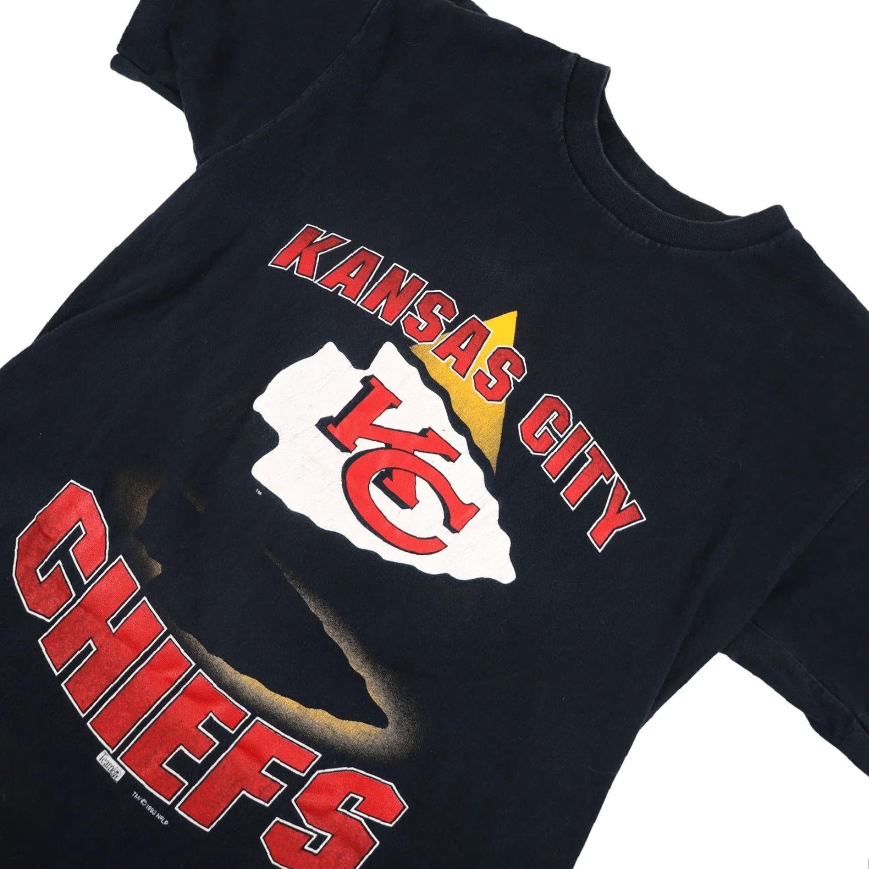 Starter VINTAGE Starter Kansas City Chiefs Mens T-Shirt Black M Graphic Size US M / EU 48-50 / 2 - 2 Thumbnail
