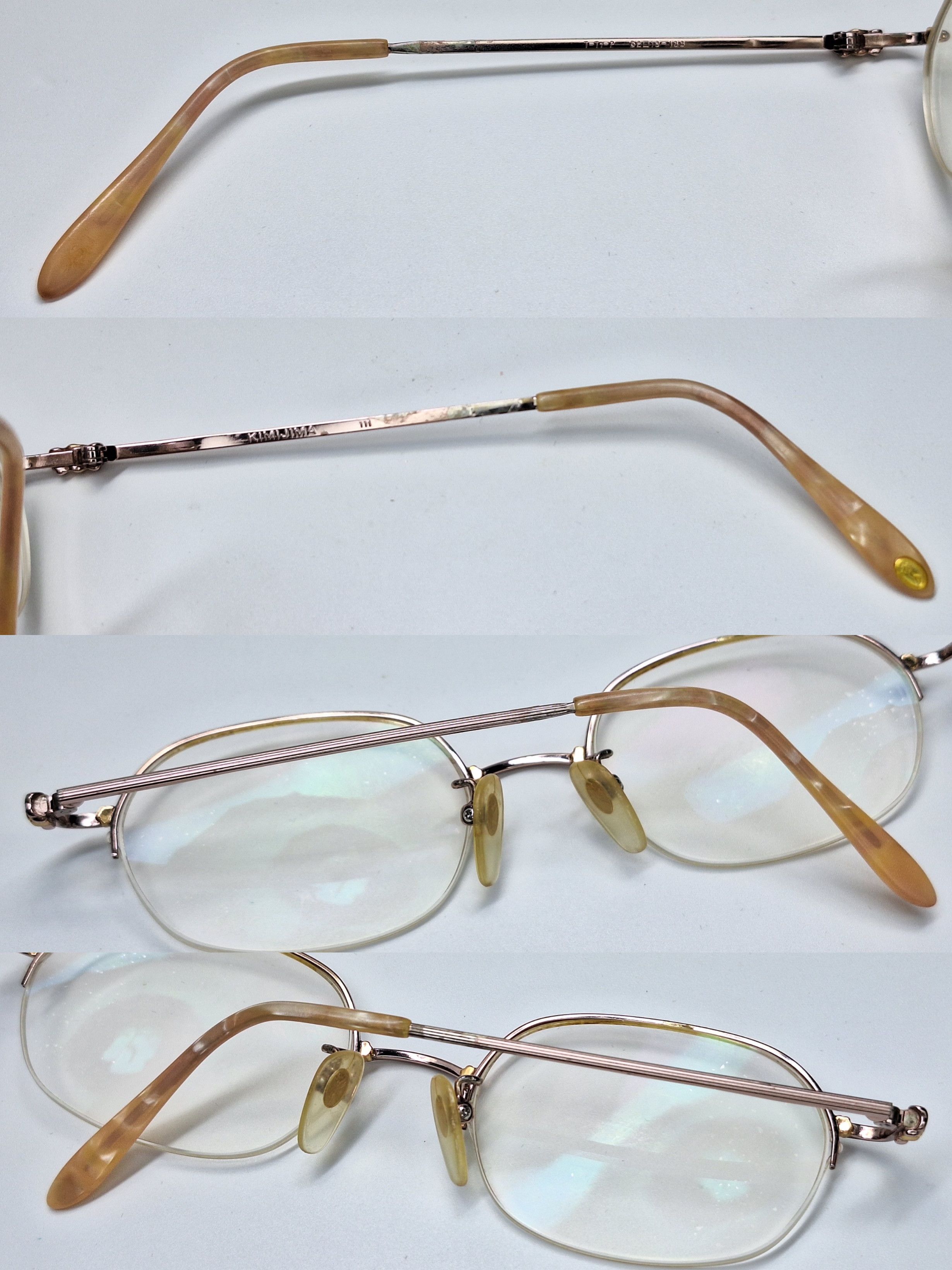 KIJIMA TAKAYUKI KIMIJIMA 111 T-Ti-P Pink Gold Half-Rim Vintage Eyeglass Size ONE SIZE - 3 Thumbnail