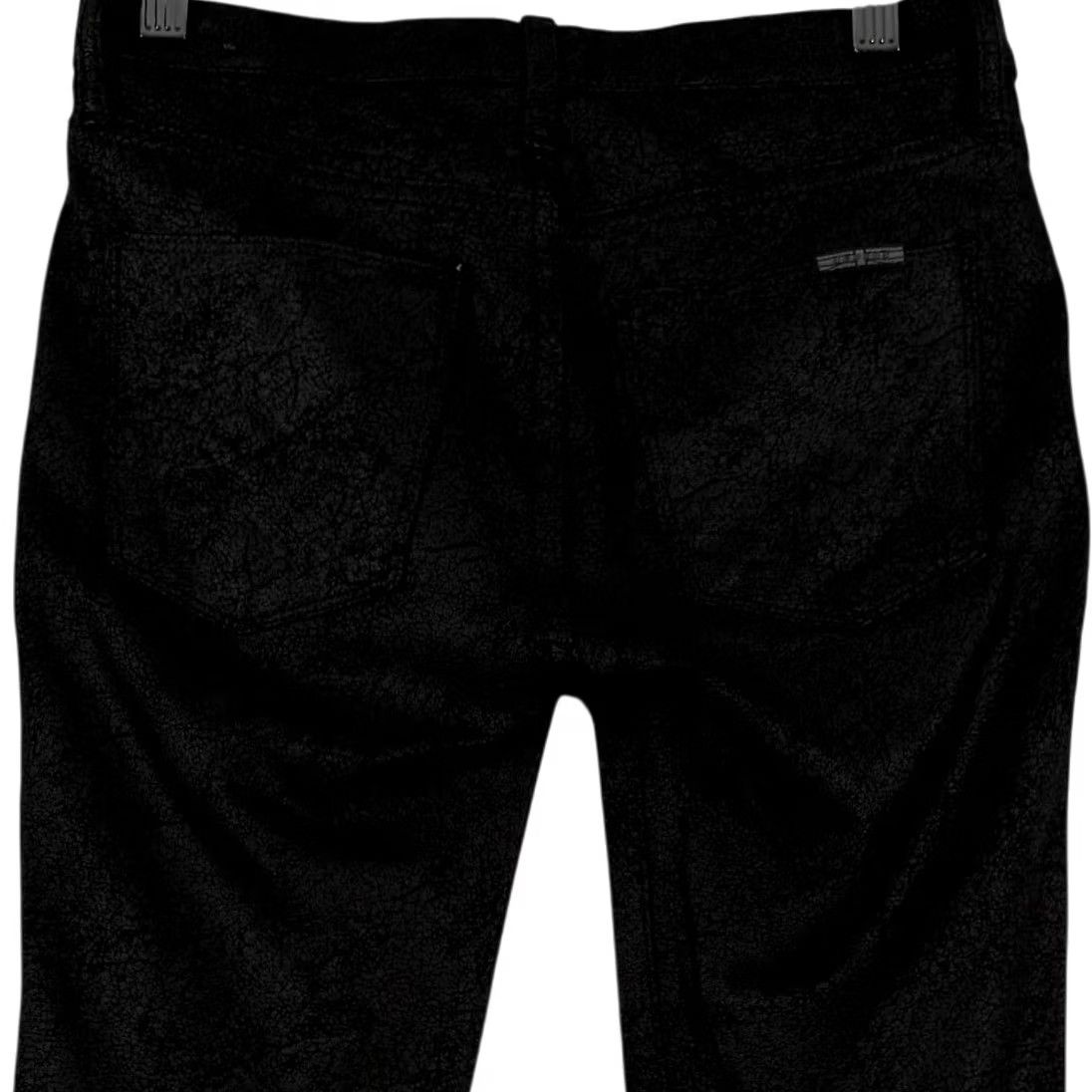 Hudson Hudson Nico Midrise Super Skinny Jeans Black Tonal Floral Damask Textured Goth Brocade Size 42" / US 20 - 4 Thumbnail