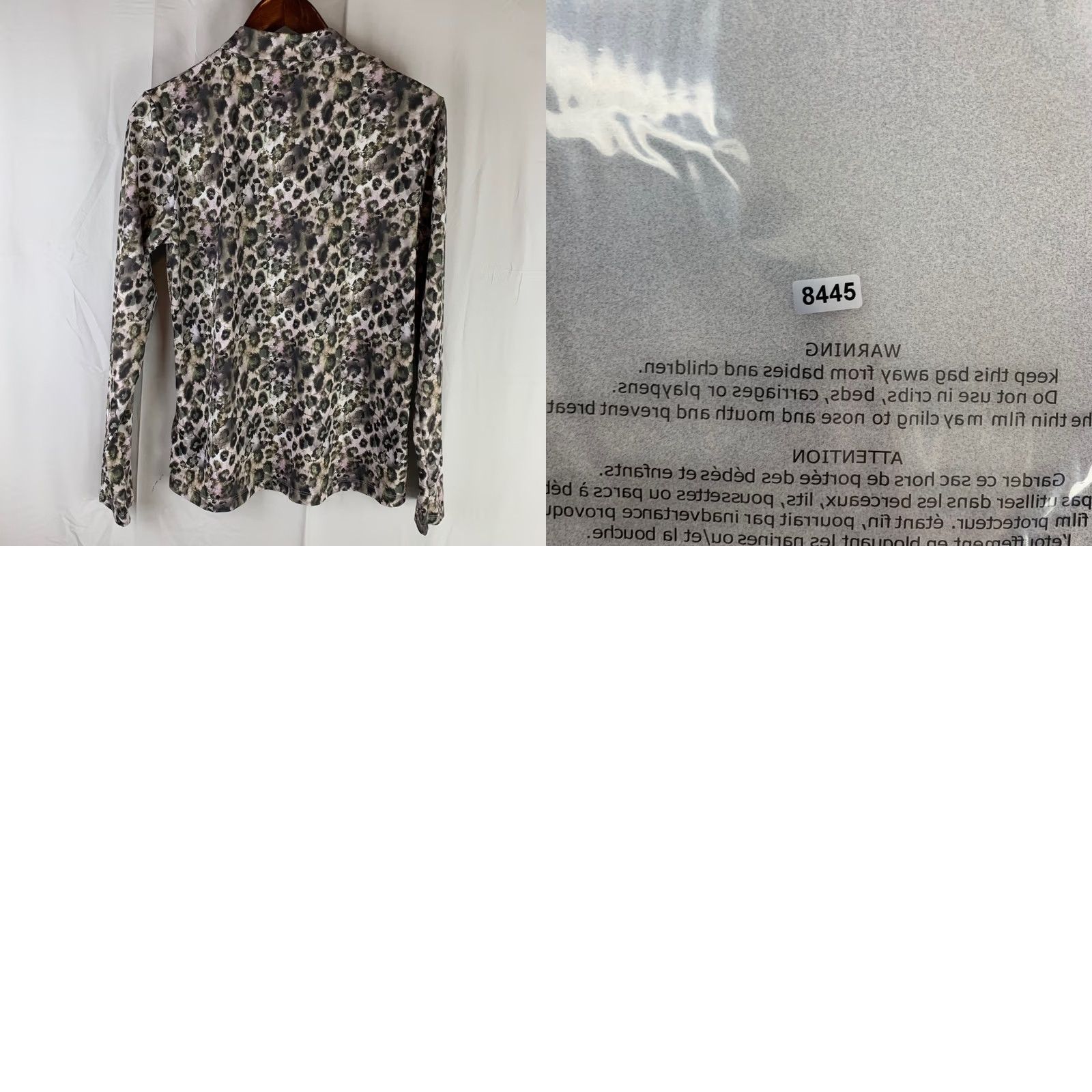 Vintage VINTAGE Daily Sports Quarter Zip Pullover Womens L Green Leopard Print Long Sleeve Size L / US 10 / IT 46 - 8 Thumbnail