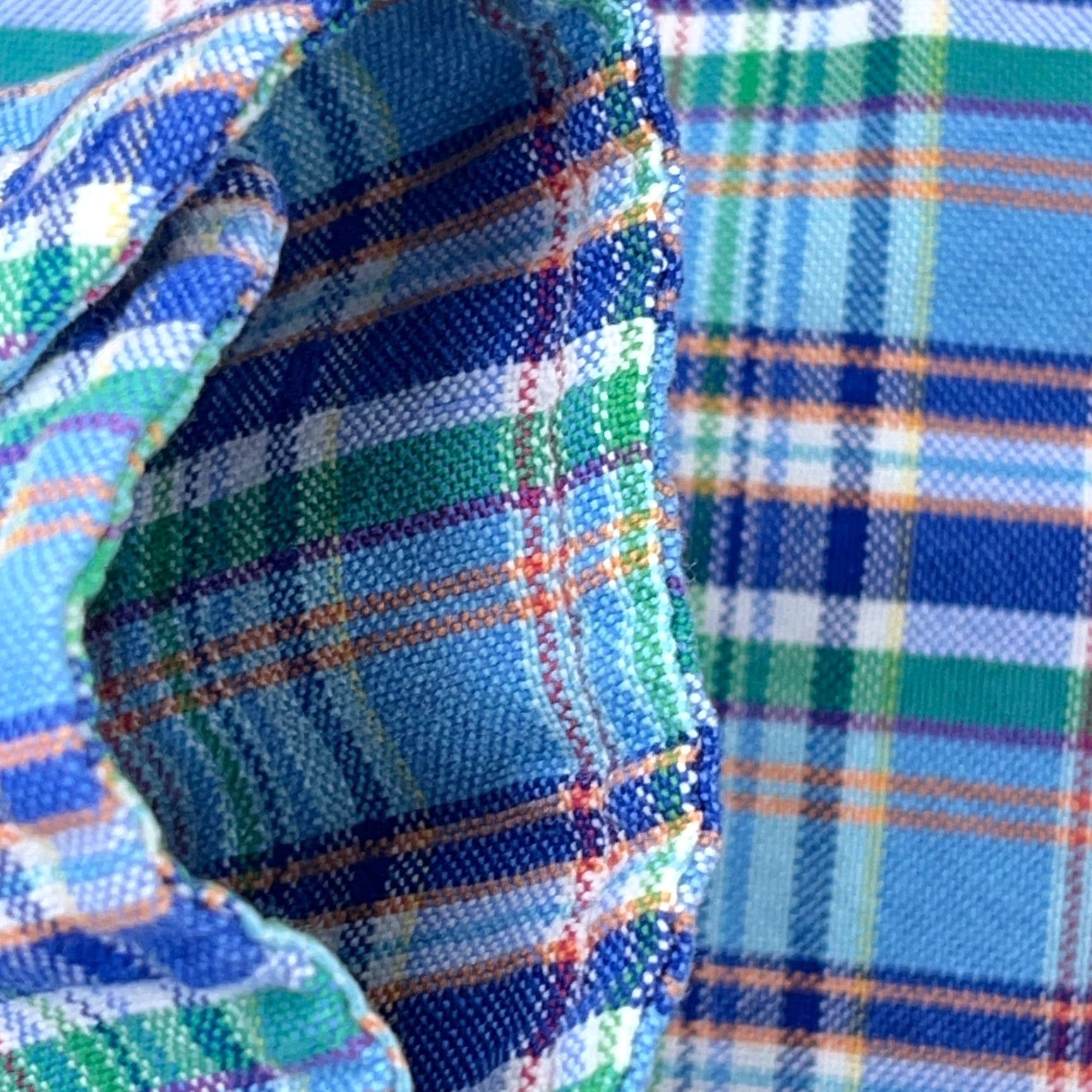 Ralph Lauren Ralph Lauren Shirt Men Medium Blue Plaid Button-Up Oxford Cloth Multi Flesh Pony Size US M / EU 48-50 / 2 - 5 Thumbnail